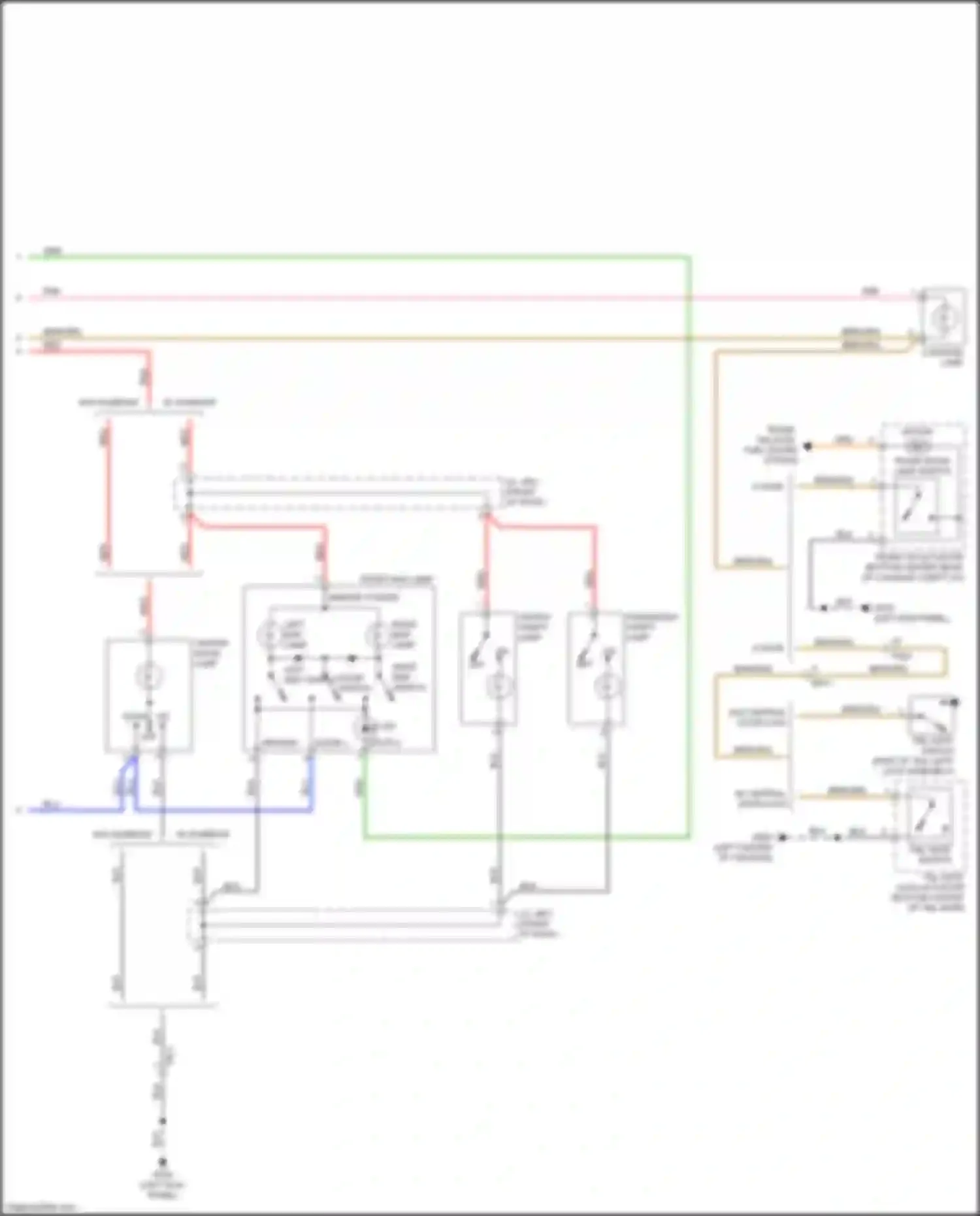 Wiring diagram left map lamp for Kia Rio III facelift (2015-2017) (1 of 1)
