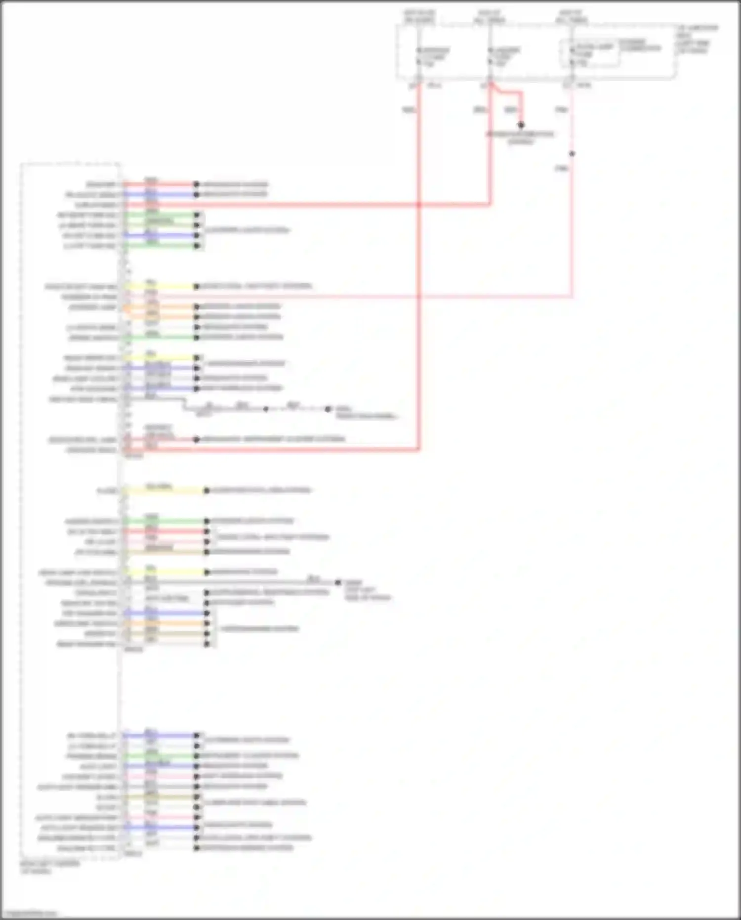 Wiring diagram lh static bend for Kia Rio III facelift (2015-2017) (1 of 1)