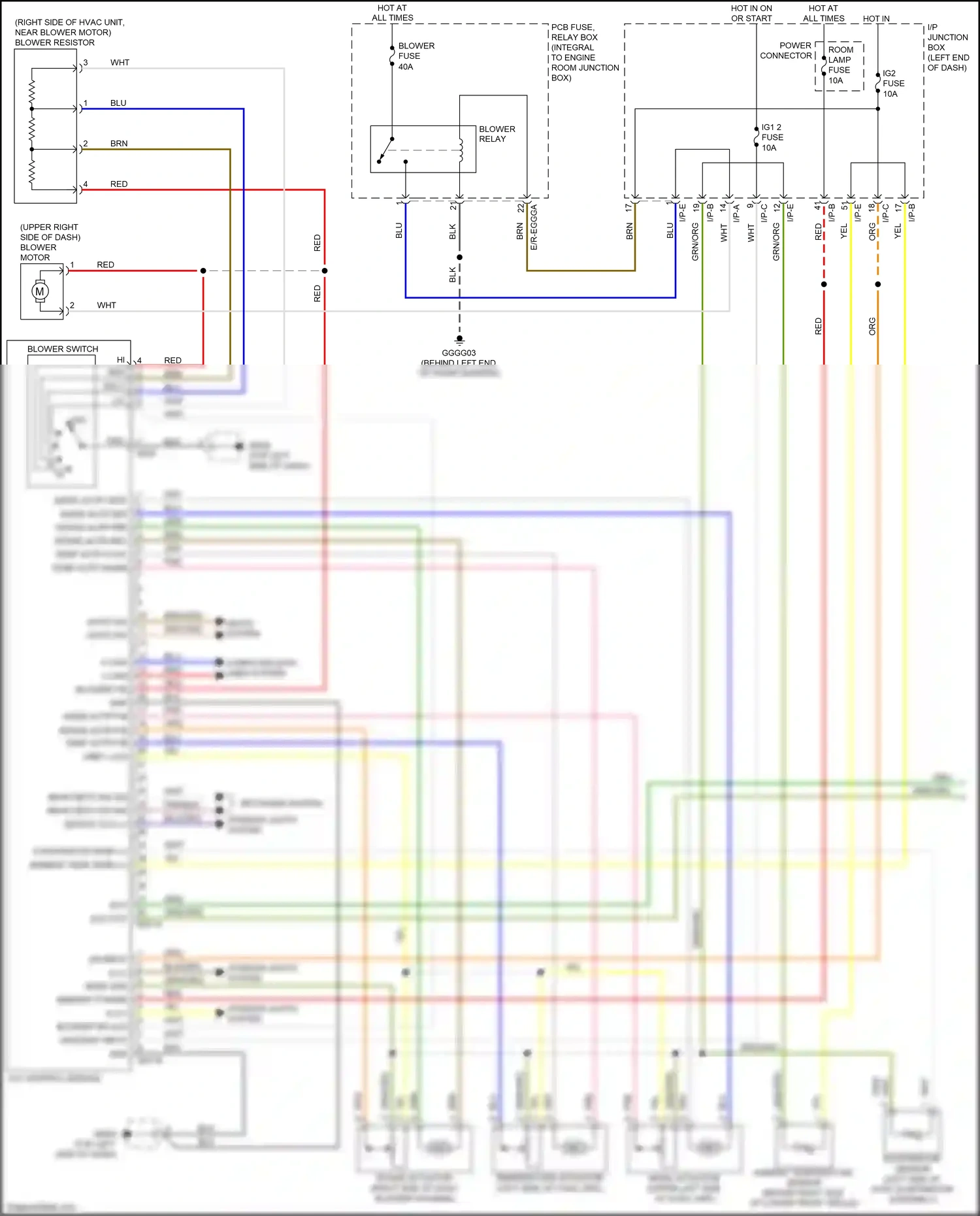 Wiring diagram mode actr def for Kia Rio III facelift (2015-2017) (2 of 2)