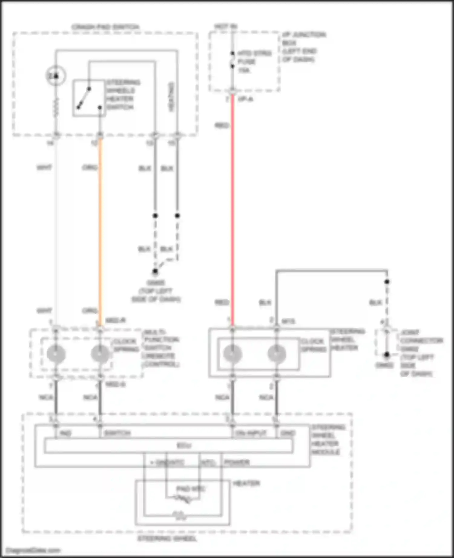 Wiring diagram on input for Kia Rio III facelift (2015-2017) (5 of 9)