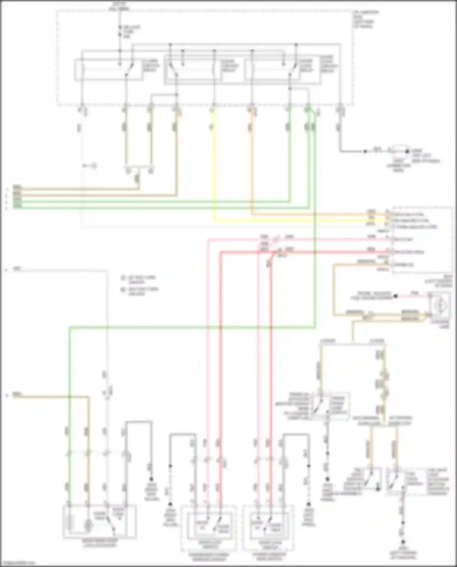 Wiring diagram passenger power window switch for Kia Rio III facelift (2015-2017) (1 of 7)