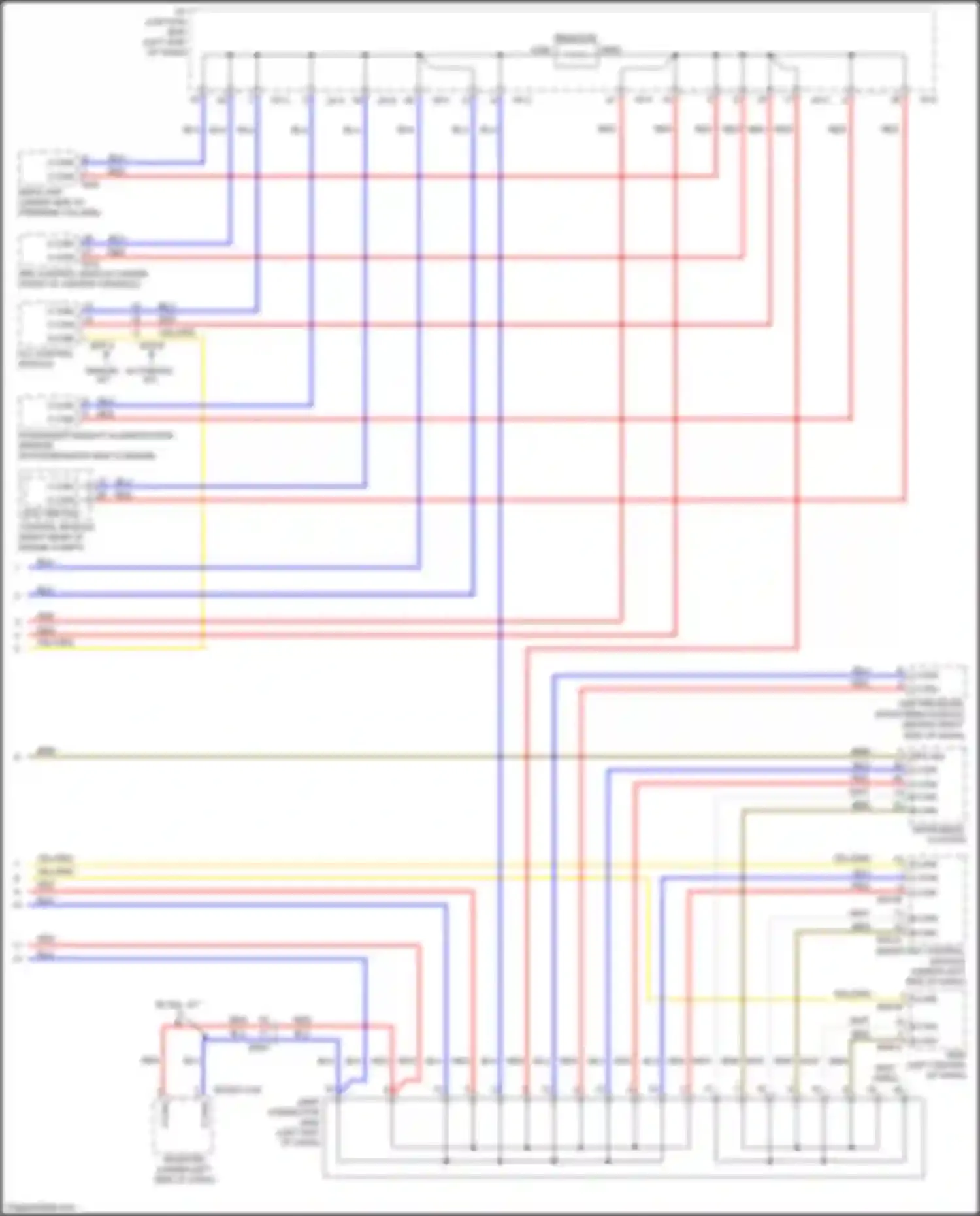 Wiring diagram passenger weight classification sensor for Kia Rio III facelift (2015-2017) (1 of 4)
