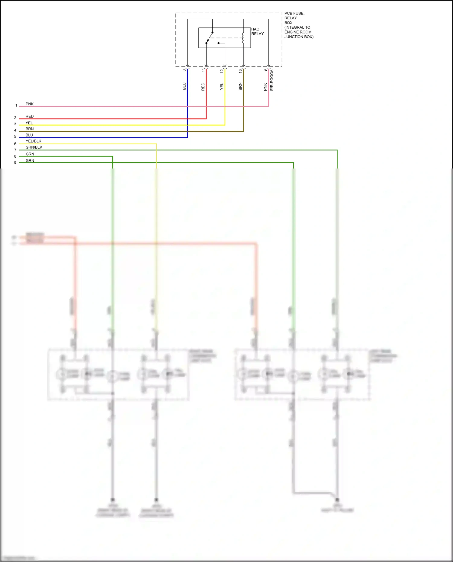 Wiring diagram red/org for Kia Rio III facelift (2015-2017) (4 of 4)