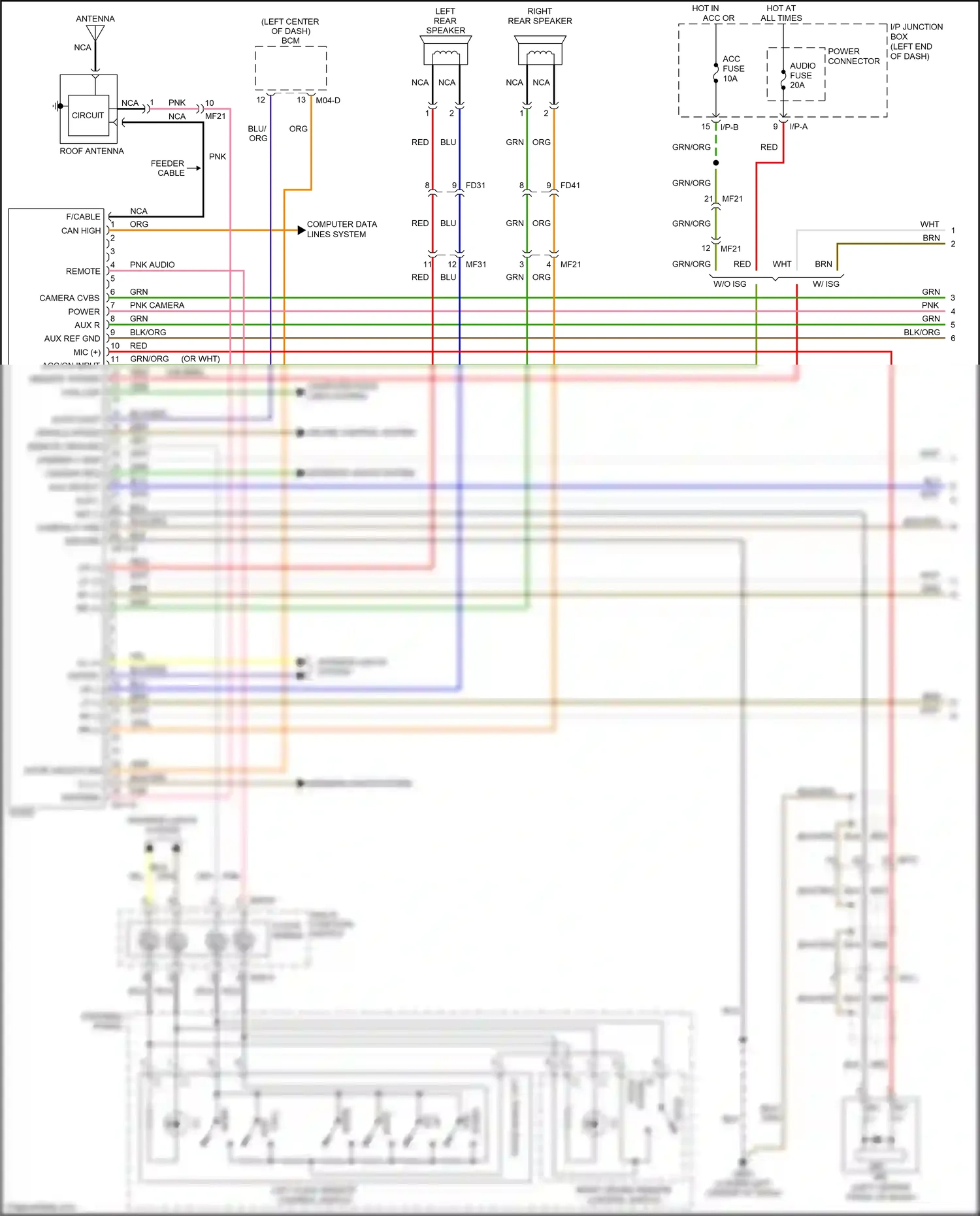 Wiring diagram remote ground for Kia Rio III facelift (2015-2017) (4 of 4)