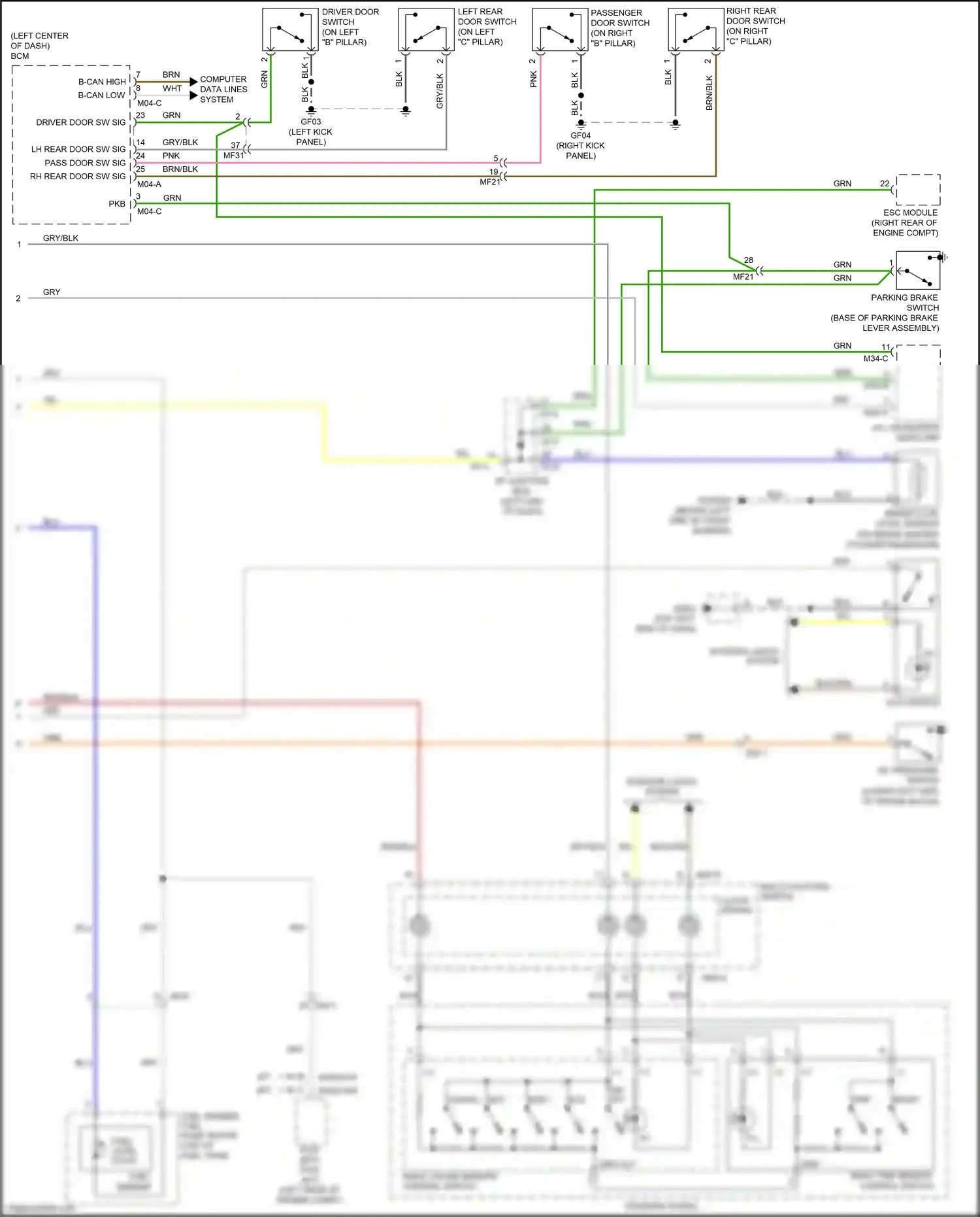 Kia Rio III facelift (2015-2017) right trip remote control switch wiring diagram  (2 of 4)