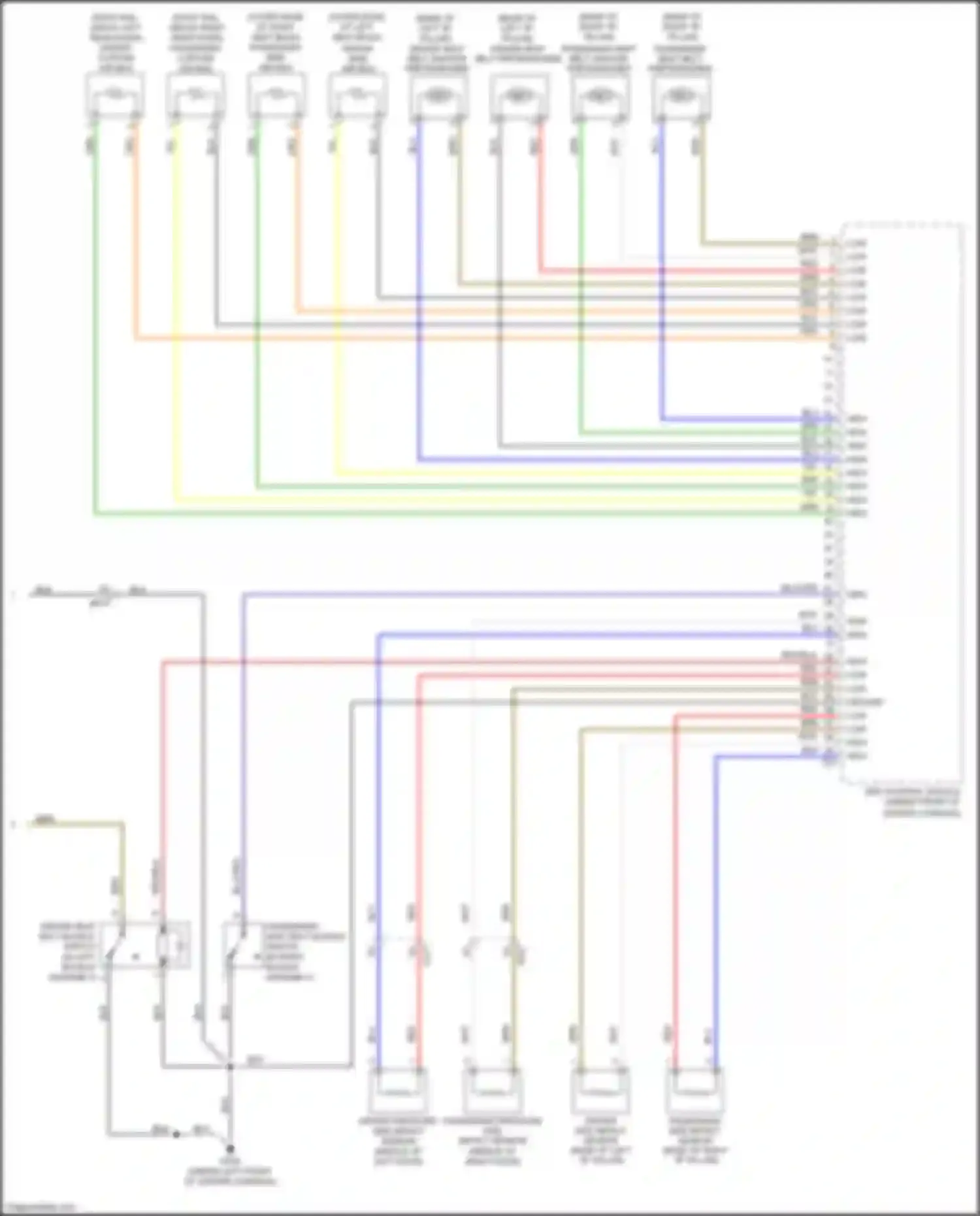 Wiring diagram srs control module for Kia Rio III facelift (2015-2017) (5 of 5)