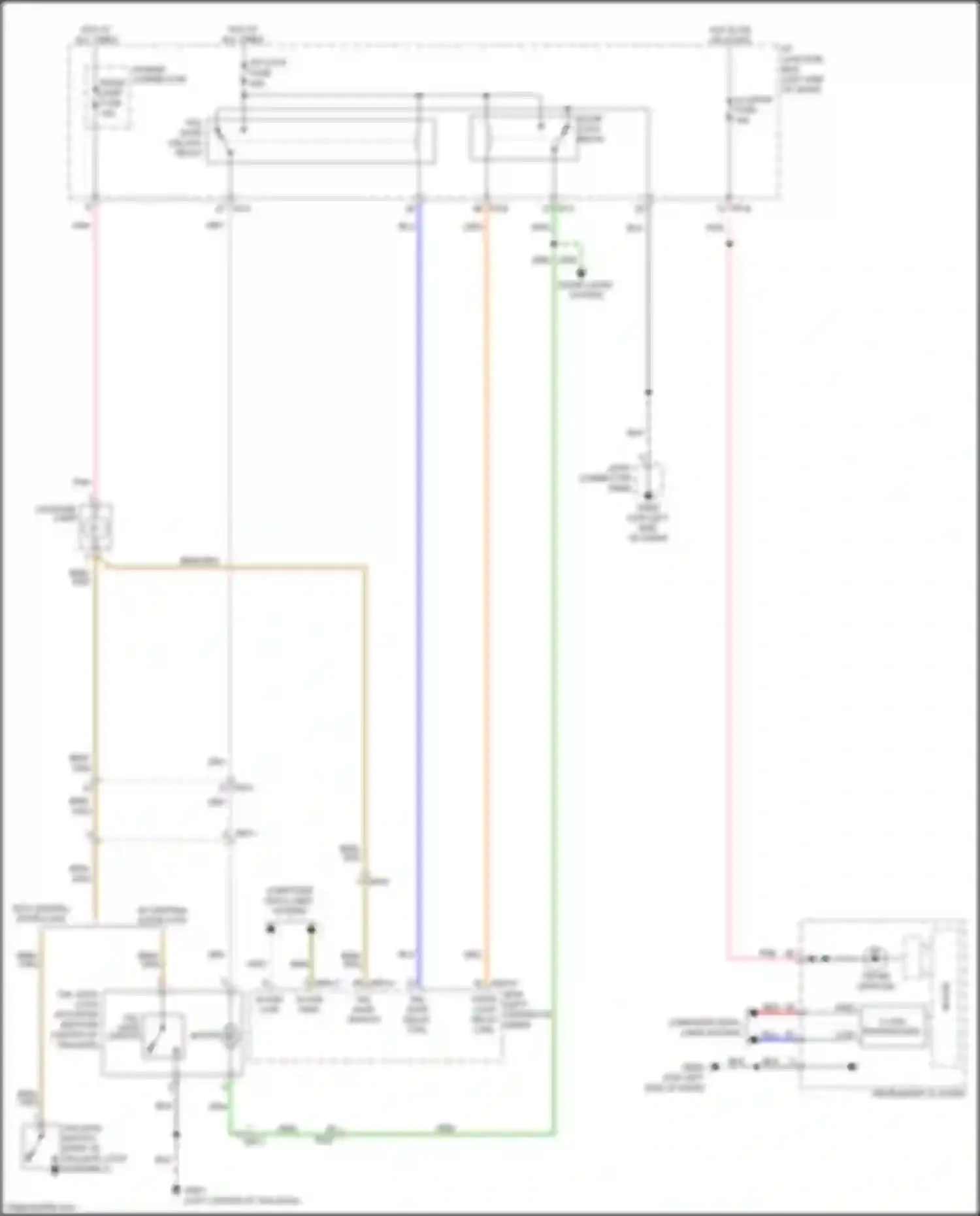 Wiring diagram tail gate relay ctrl for Kia Rio III facelift (2015-2017) (1 of 1)