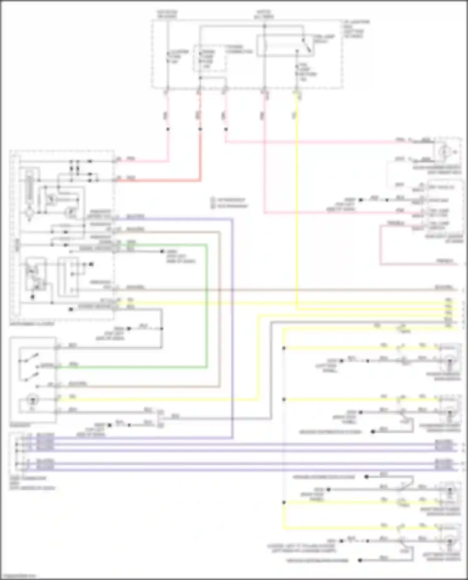 Wiring diagram tail lamp rly ctrl for Kia Rio III facelift (2015-2017) (4 of 4)