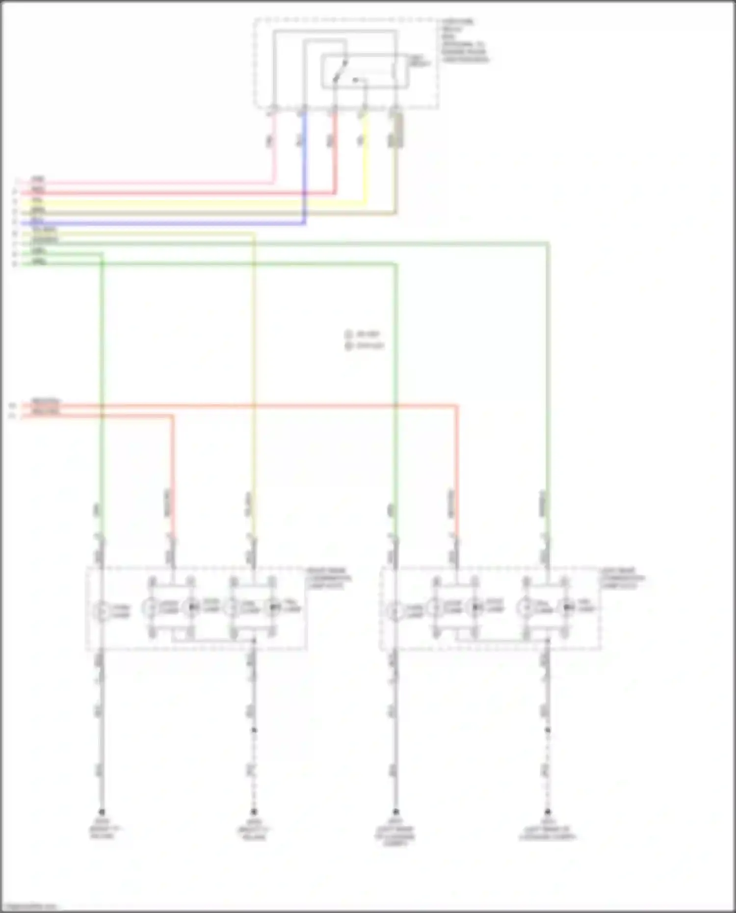 Wiring diagram tail lamp for Kia Rio III facelift (2015-2017) (4 of 4)