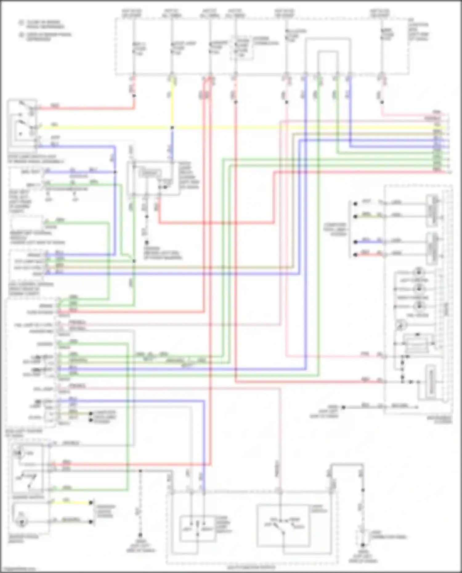 Wiring diagram turn signal lamp switch for Kia Rio III facelift (2015-2017) (1 of 2)