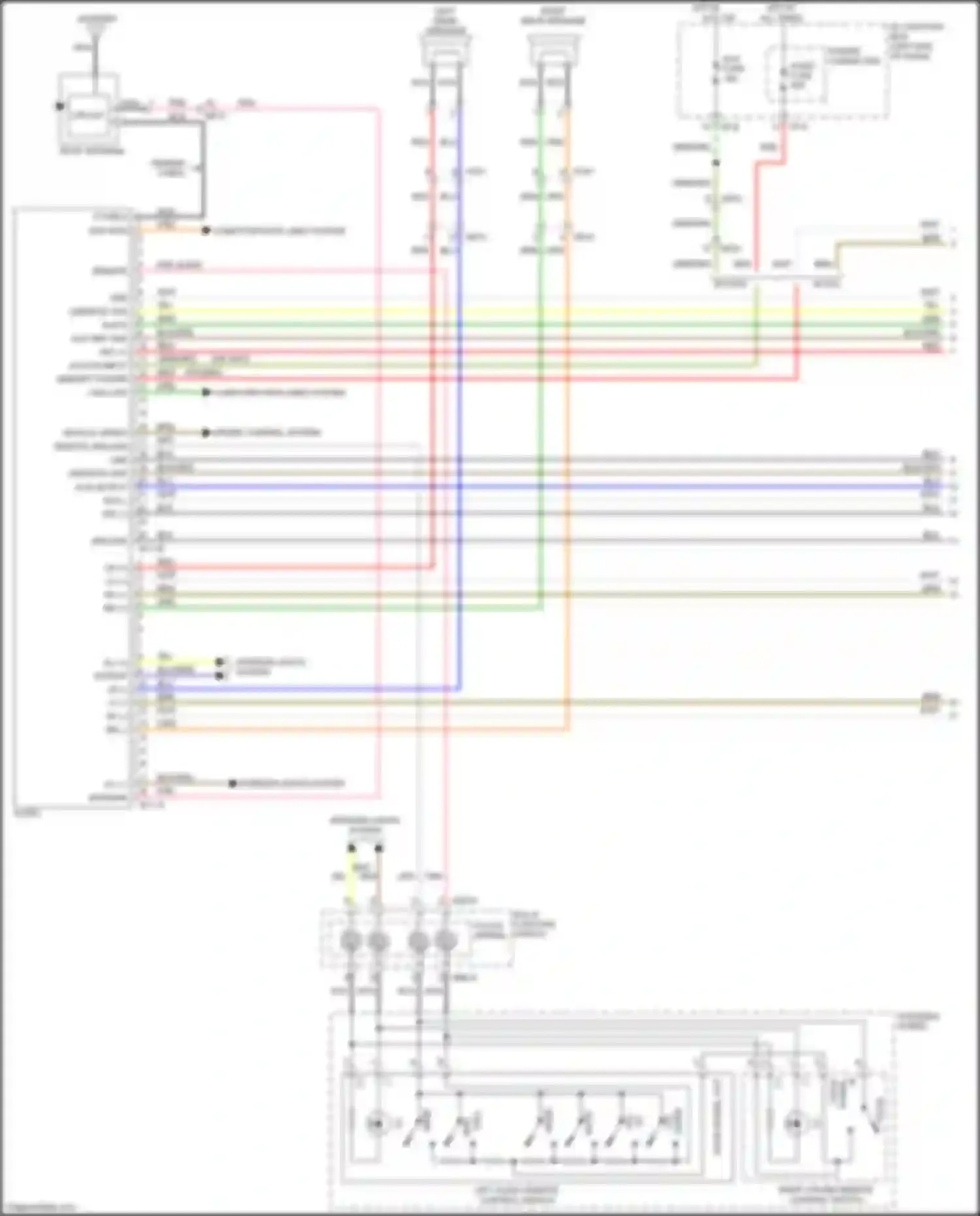 Wiring diagram usb/ipod vdd for Kia Rio III facelift (2015-2017) (1 of 1)
