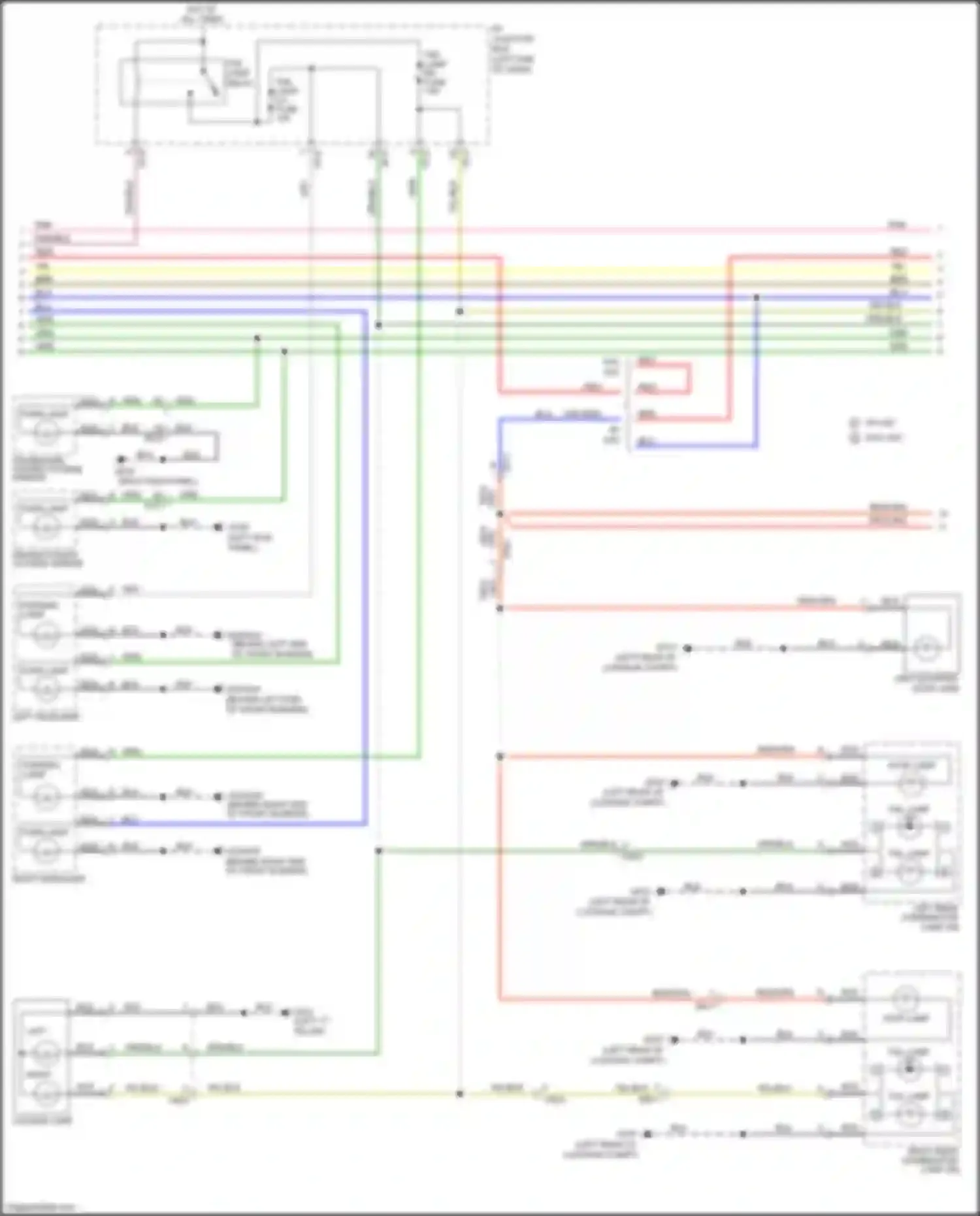 Wiring diagram w/ led w/o led for Kia Rio III facelift (2015-2017) (3 of 3)