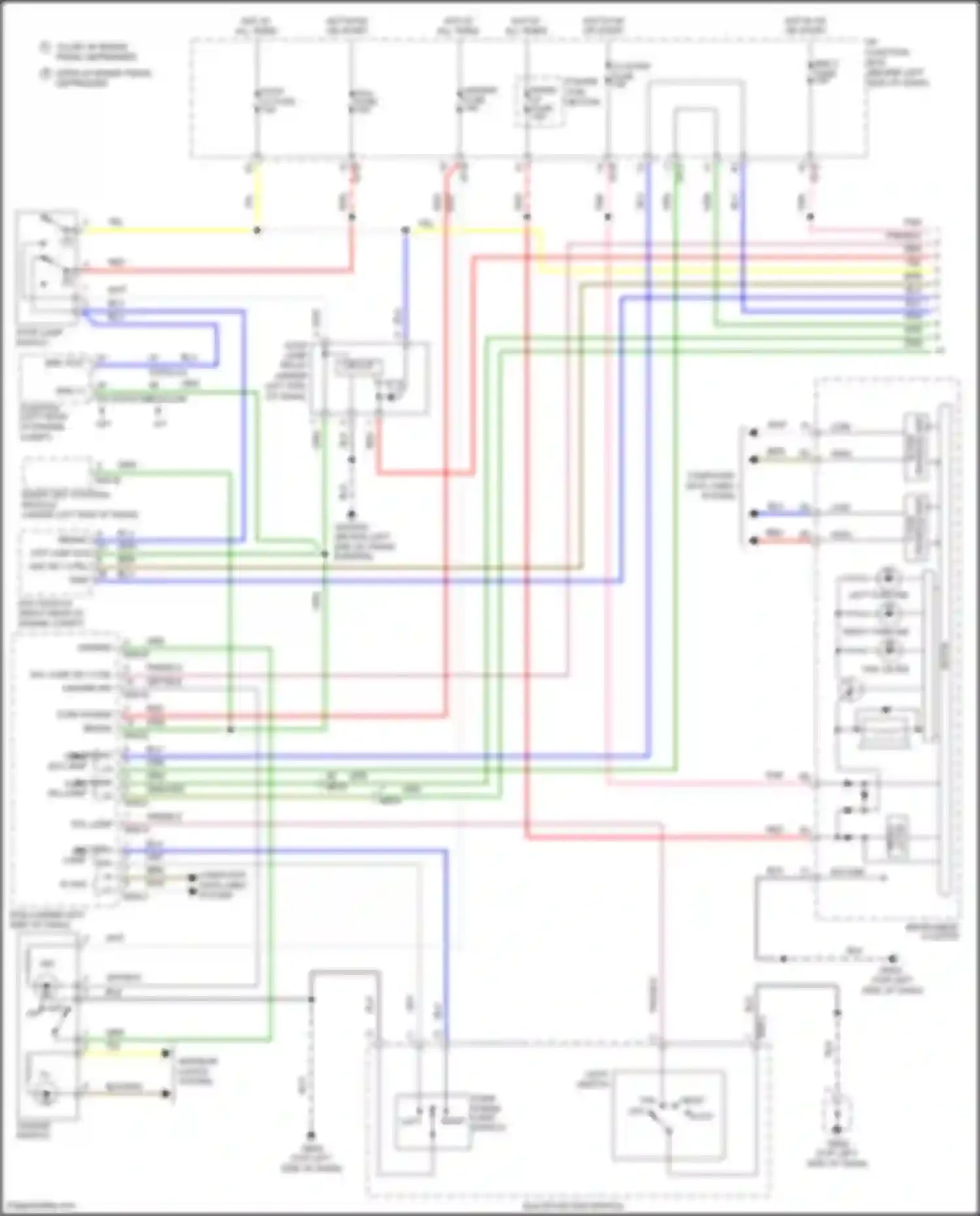 Rio Kia III (2011-2015): Exterior lamps circuit, 5 door (1 of 3)