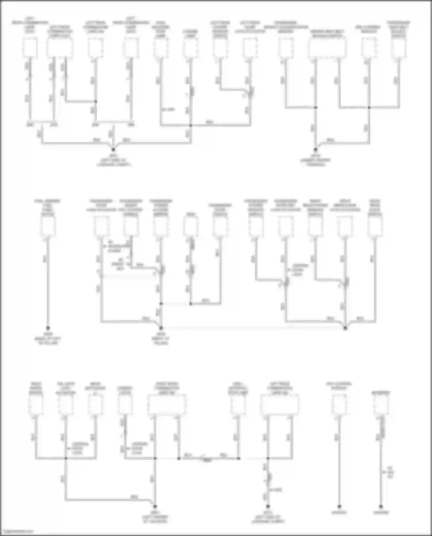Rio Kia III (2011-2015): Ground distribution circuit (3 of 4)