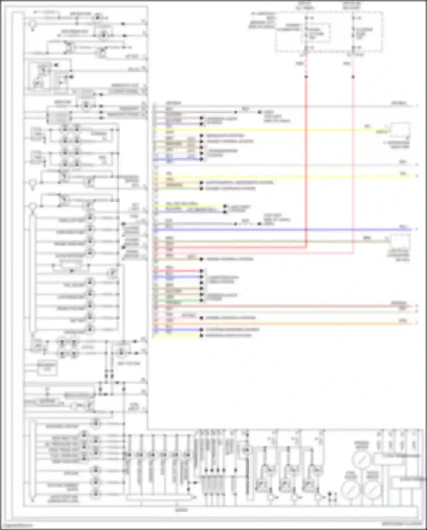 Rio Kia III (2011-2015): Instrument cluster circuit, w/o super vision (1 of 2)