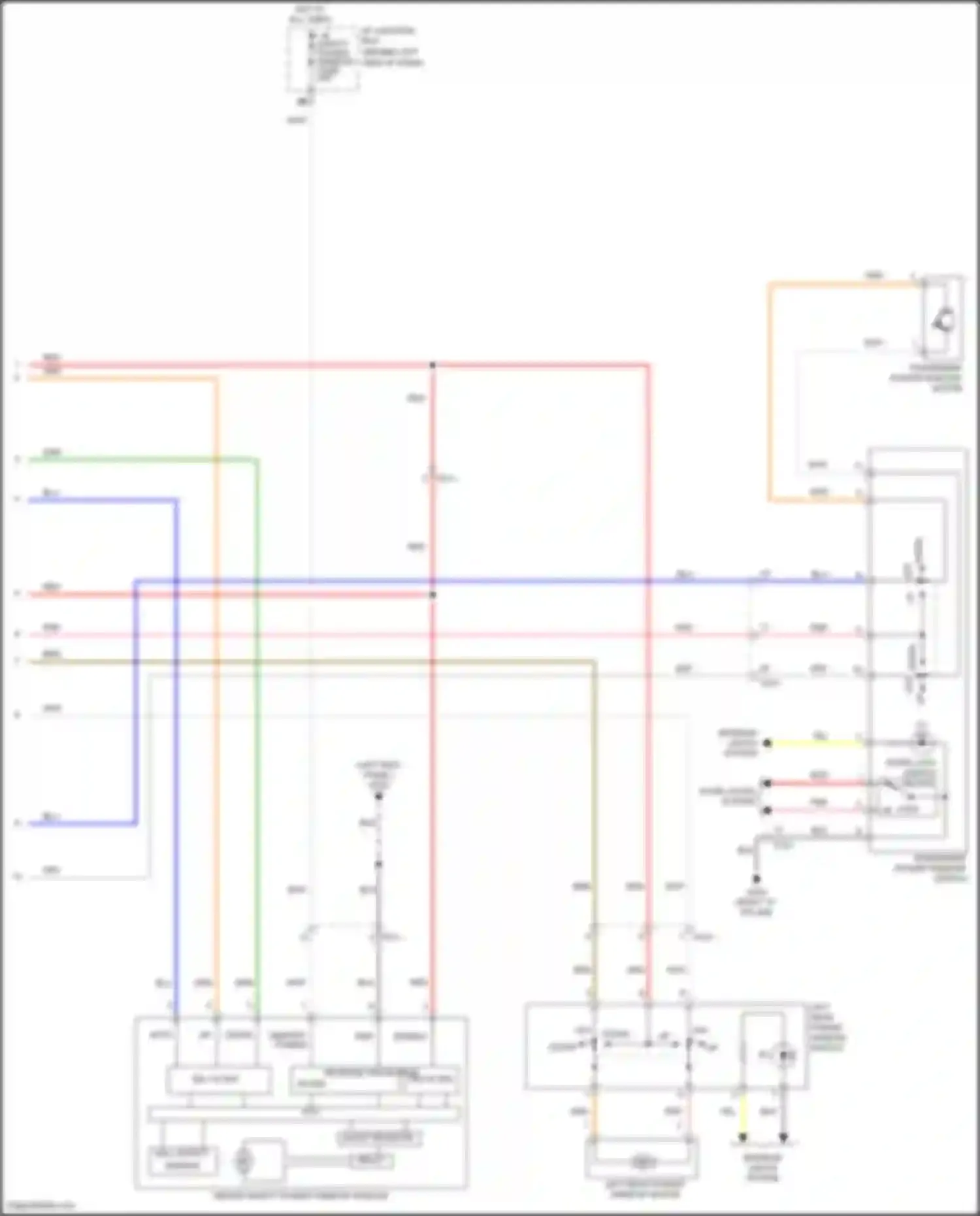 Rio Kia III (2011-2015): Power windows circuit, w/ driver safety power windows (2 of 2)