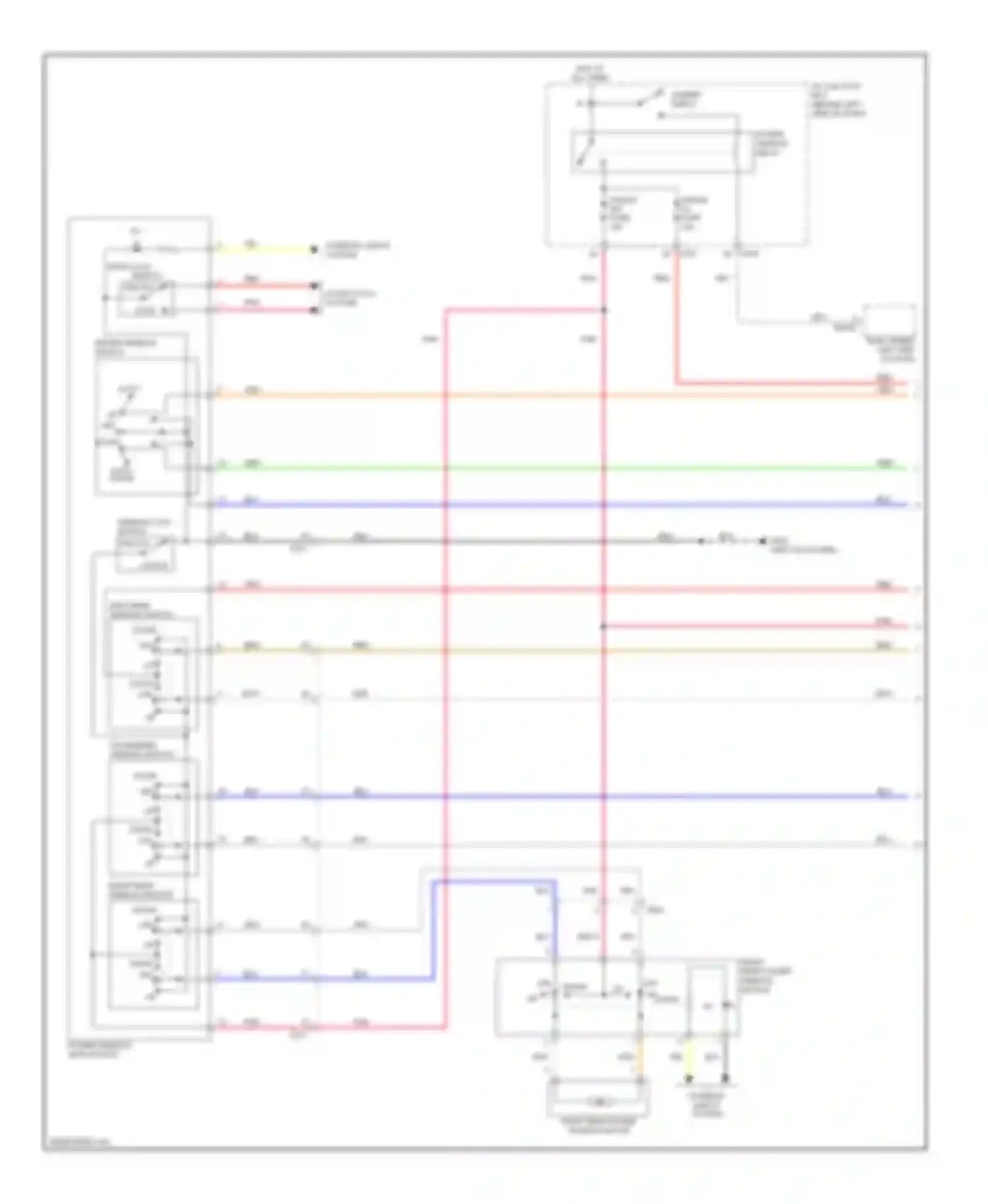 Rio Kia III (2011-2015): Power windows circuit, with driver safety power windows (1 of 2)