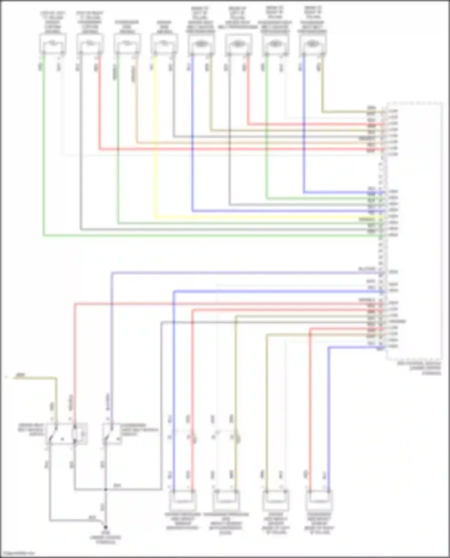 Rio Kia III (2011-2015): Supplemental restraints circuit (2 of 2)