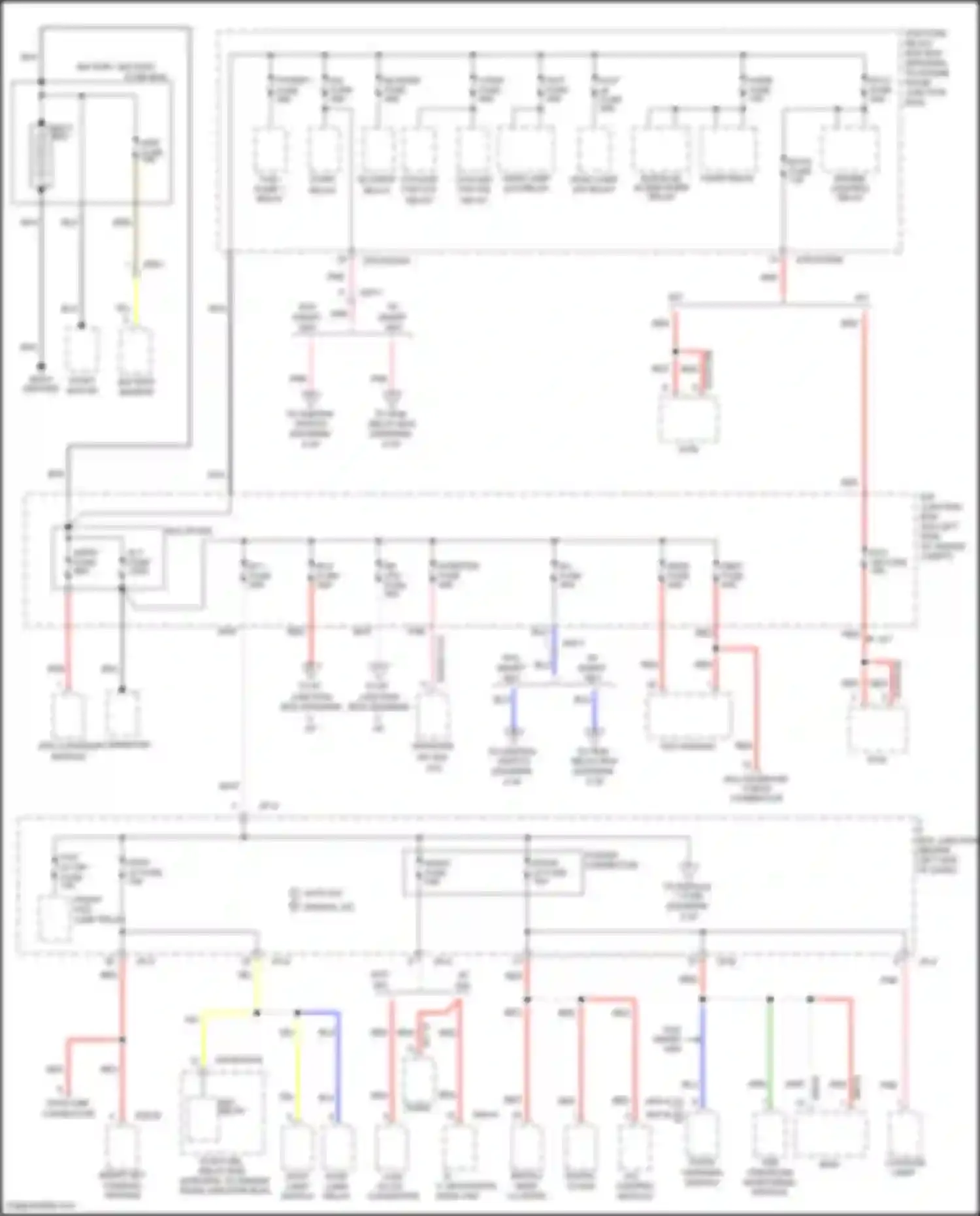 Wiring diagram b+1 fuse for Kia Rio III (2011-2015) (1 of 1)