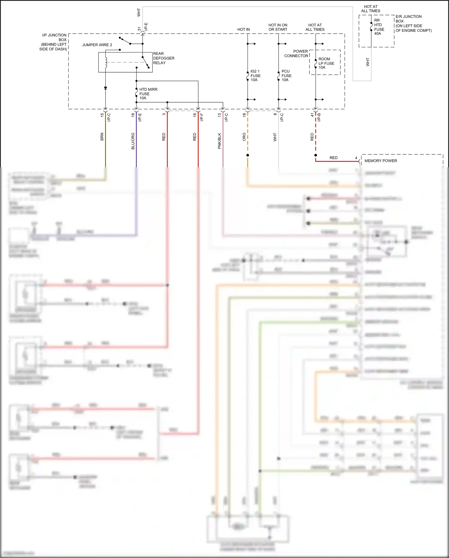 Wiring diagram blower motor for Kia Rio III (2011-2015) (2 of 3)