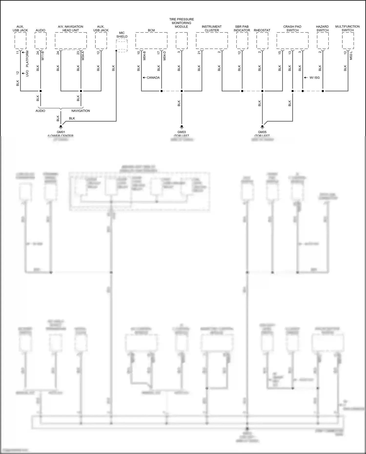 Kia Rio III (2011-2015) blower switch wiring diagram  (1 of 2)
