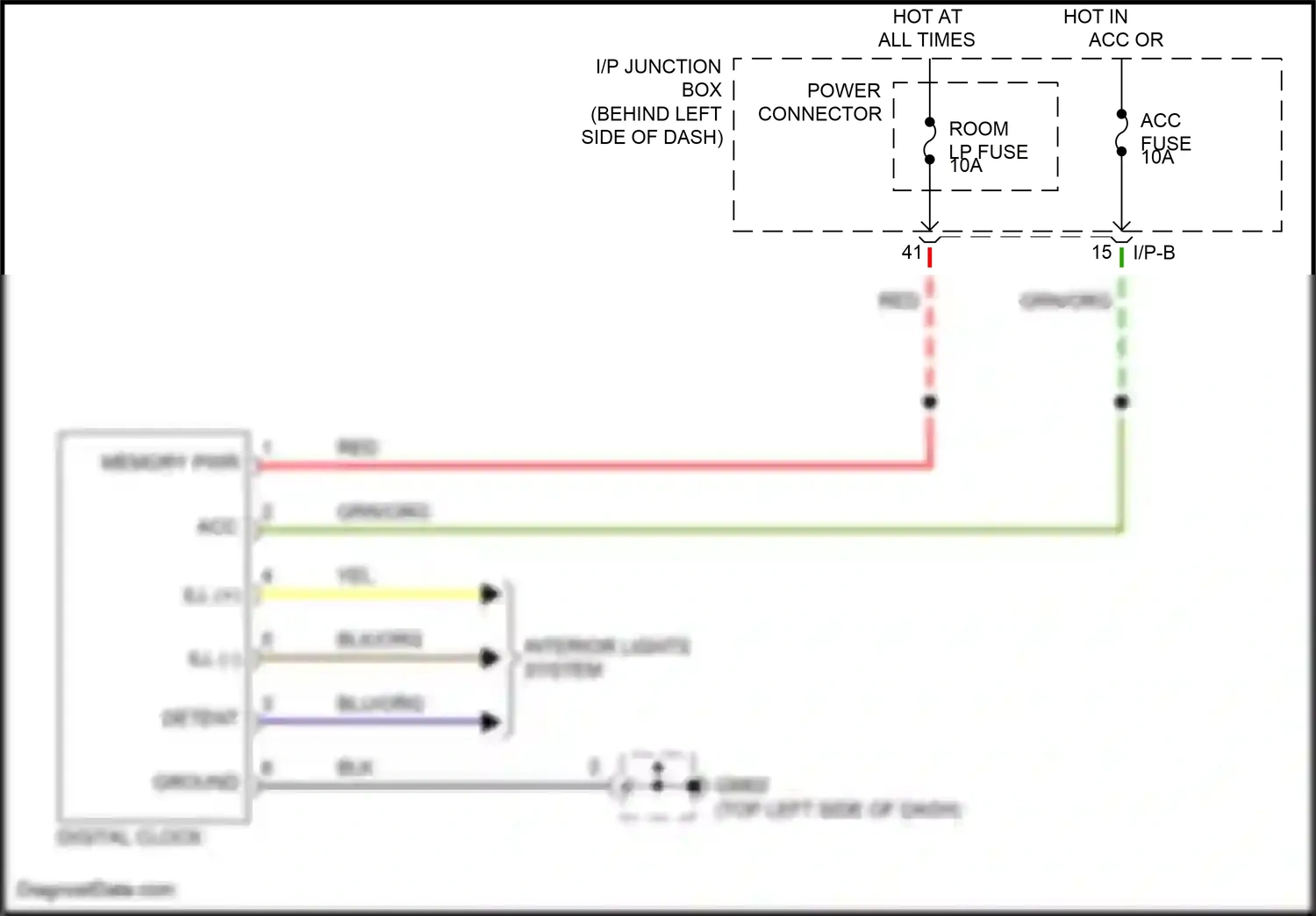 Kia Rio III (2011-2015) blu/org wiring diagram  (11 of 32)