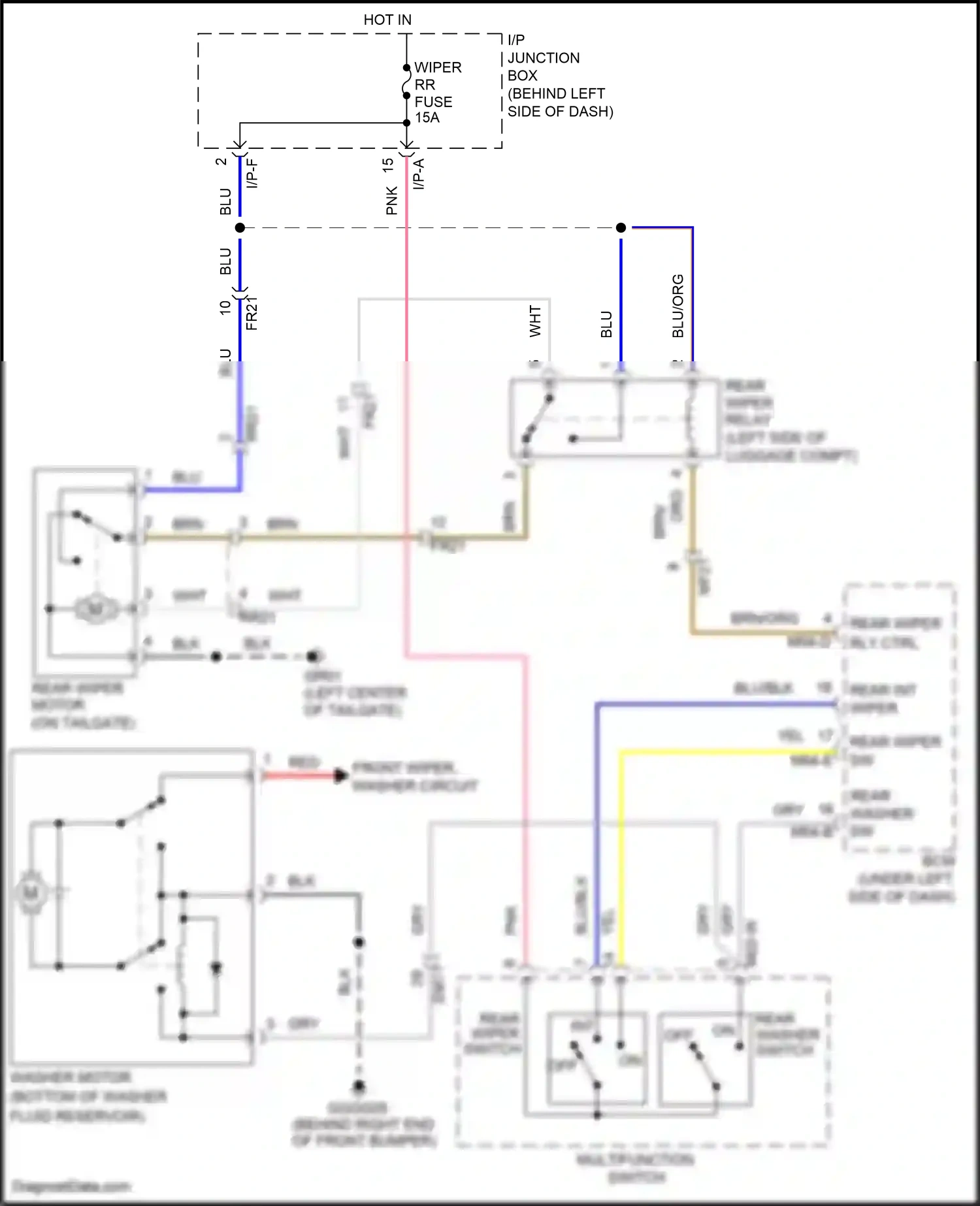 Kia Rio III (2011-2015) blu/org wiring diagram  (27 of 32)
