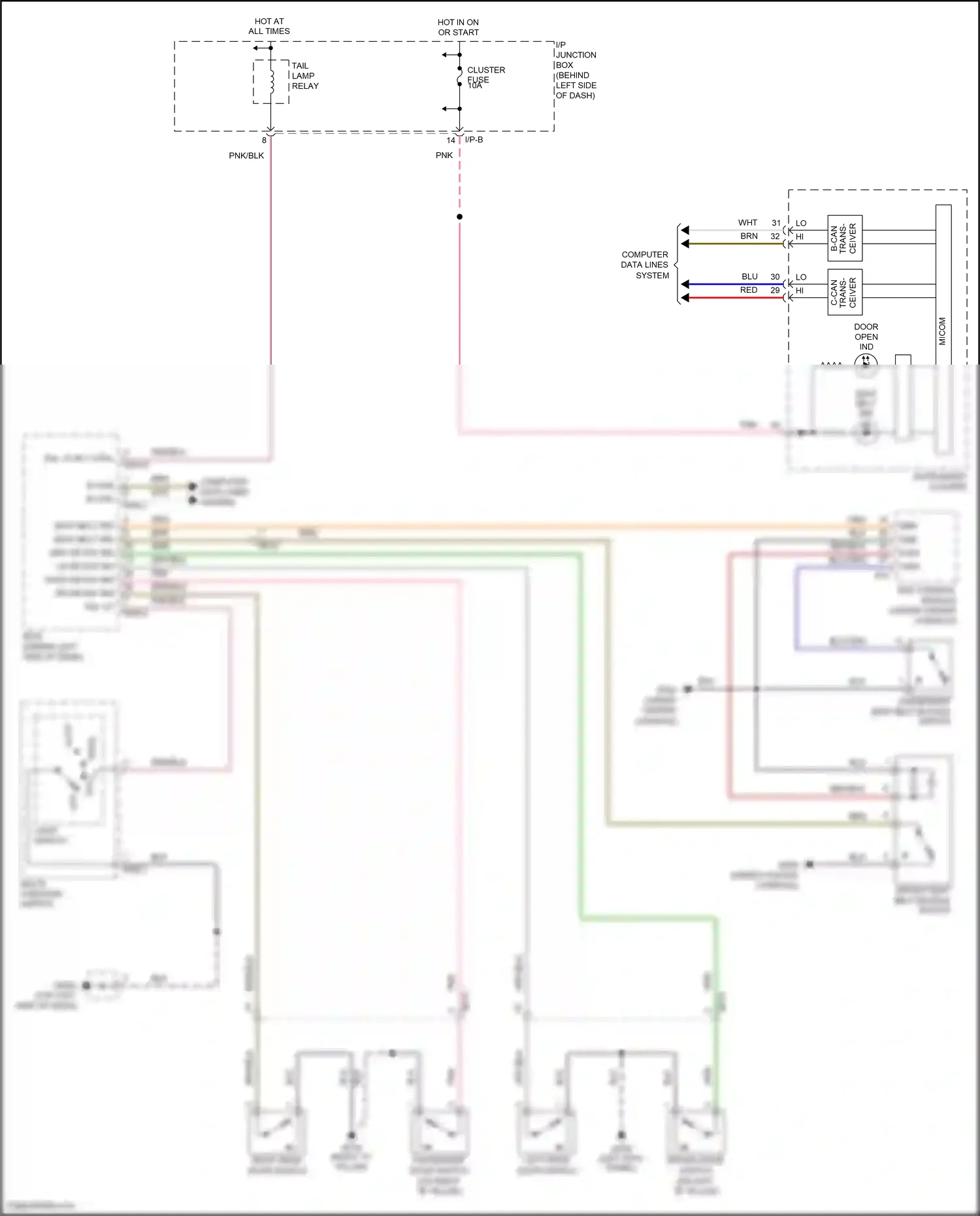 Kia Rio III (2011-2015) blu/org wiring diagram  (21 of 32)