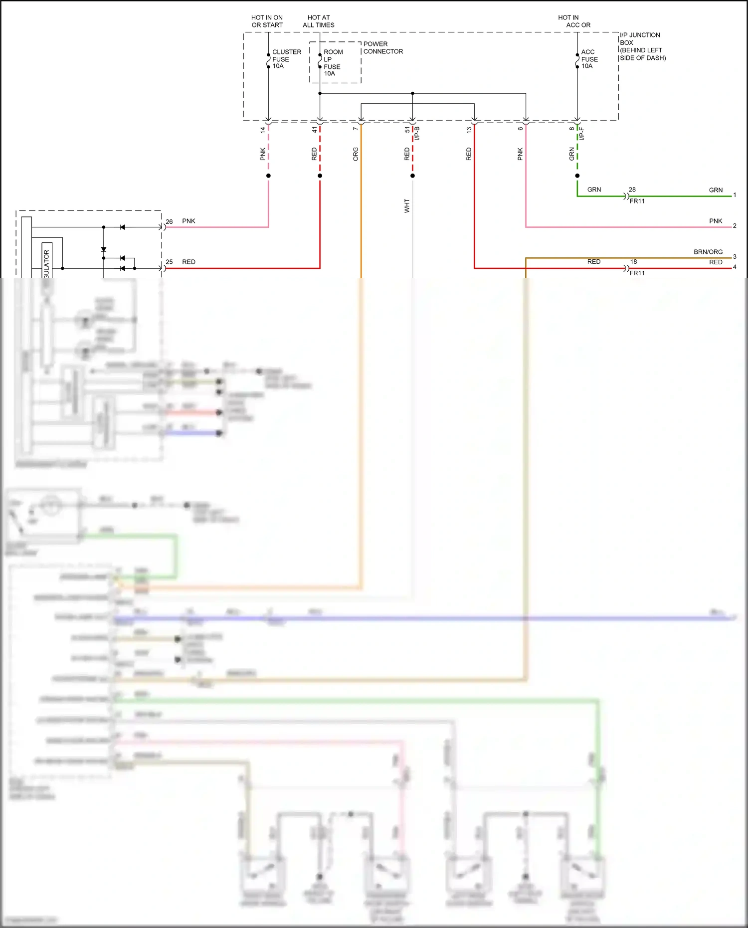 Wiring diagram brn/org for Kia Rio III (2011-2015) (12 of 30)
