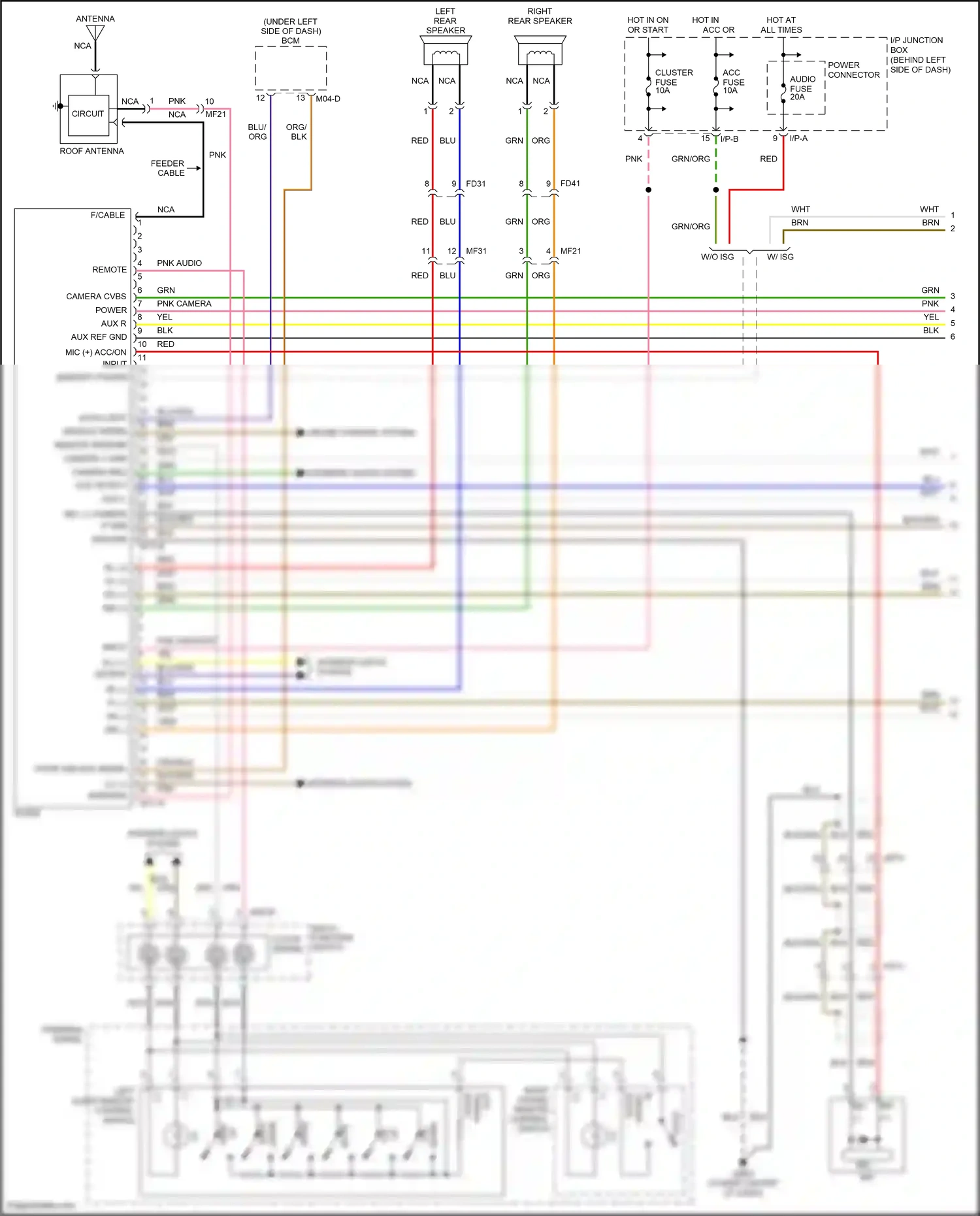 Kia Rio III (2011-2015) camera v gnd wiring diagram  (1 of 1)