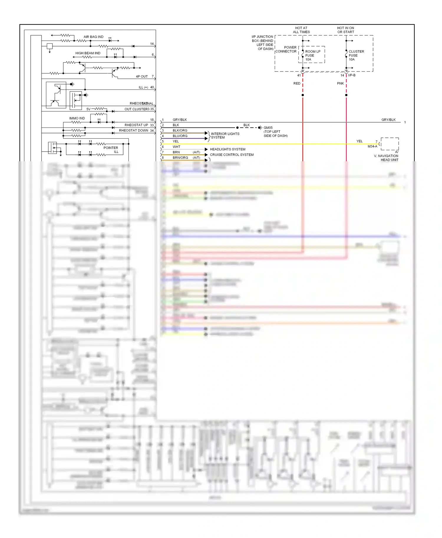 Wiring diagram charge ind for Kia Rio III (2011-2015) (2 of 5)
