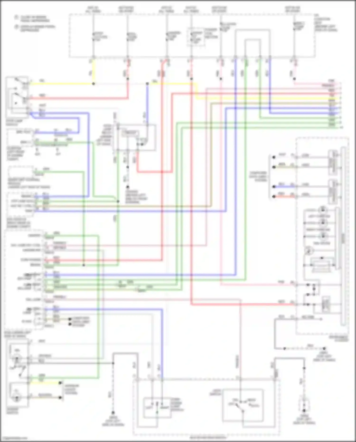 Wiring diagram cluster fuse power room lp con- nector fuse for Kia Rio III (2011-2015) (1 of 2)