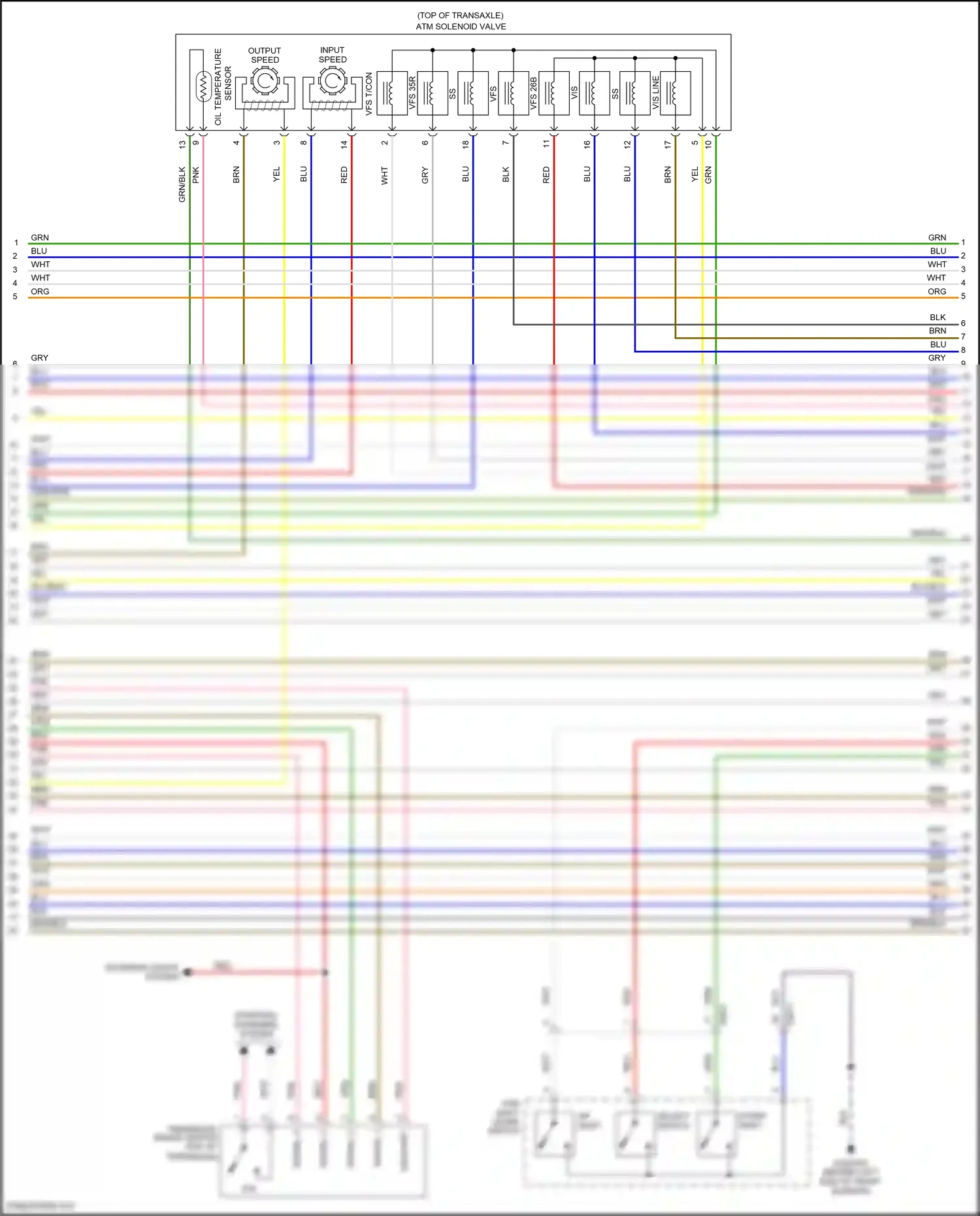 Wiring diagram down shift for Kia Rio III (2011-2015) (3 of 4)