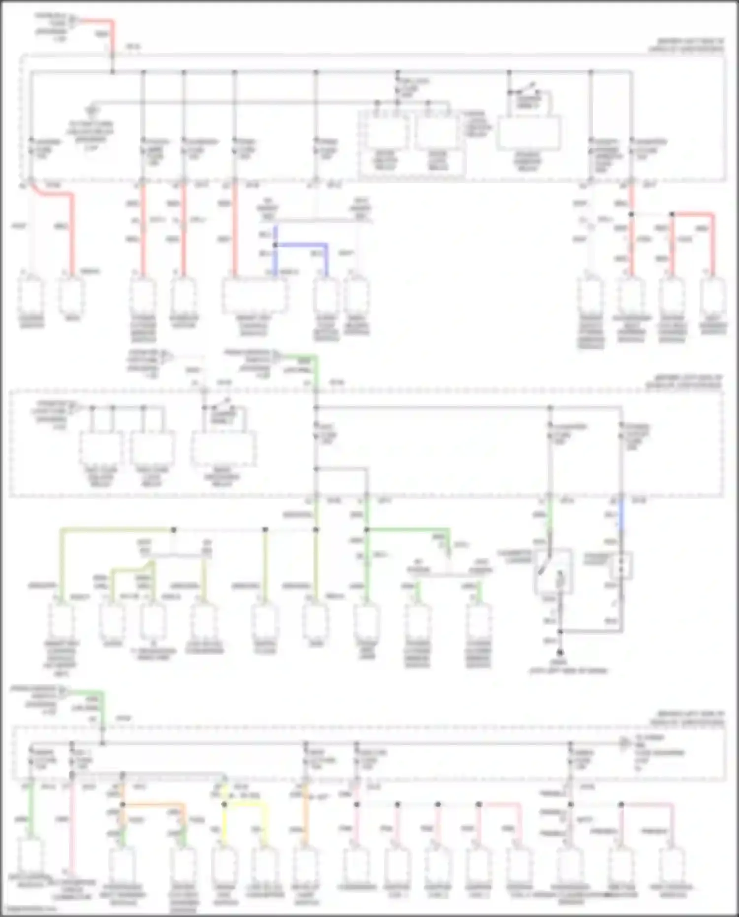 Wiring diagram driver safety power window module for Kia Rio III (2011-2015) (1 of 3)