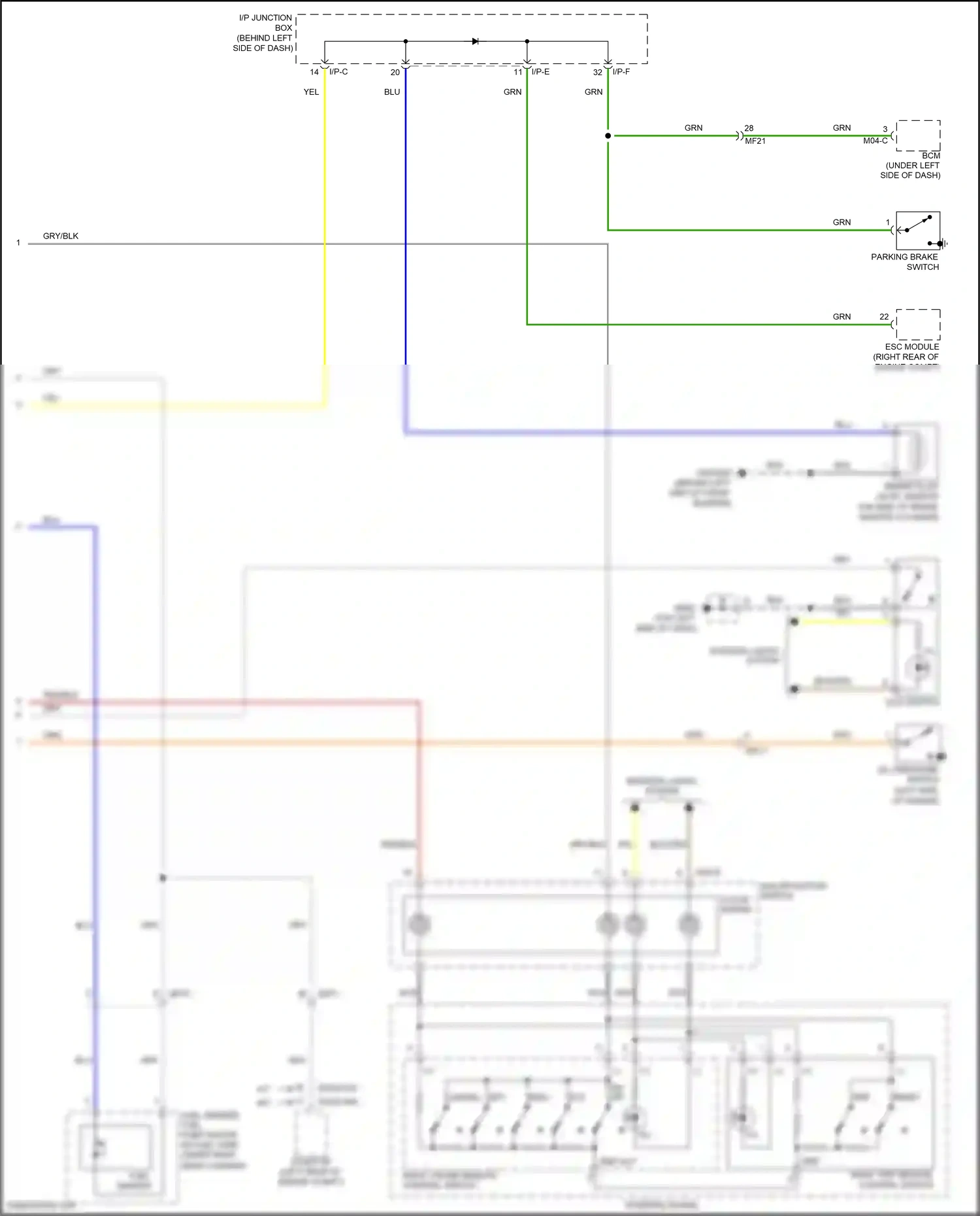 Wiring diagram eco switch for Kia Rio III (2011-2015) (5 of 7)