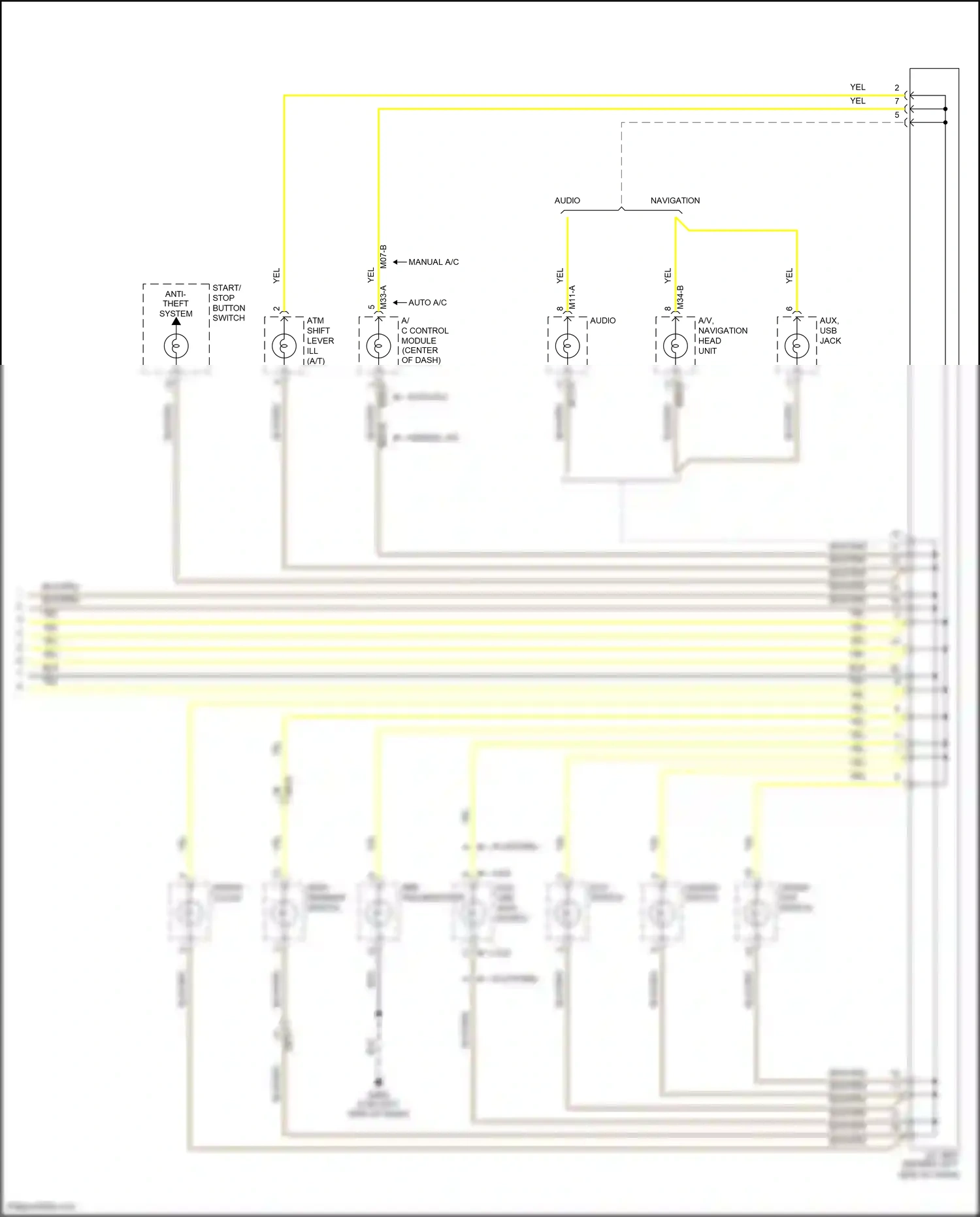 Kia Rio III (2011-2015) hazard switch wiring diagram  (5 of 7)