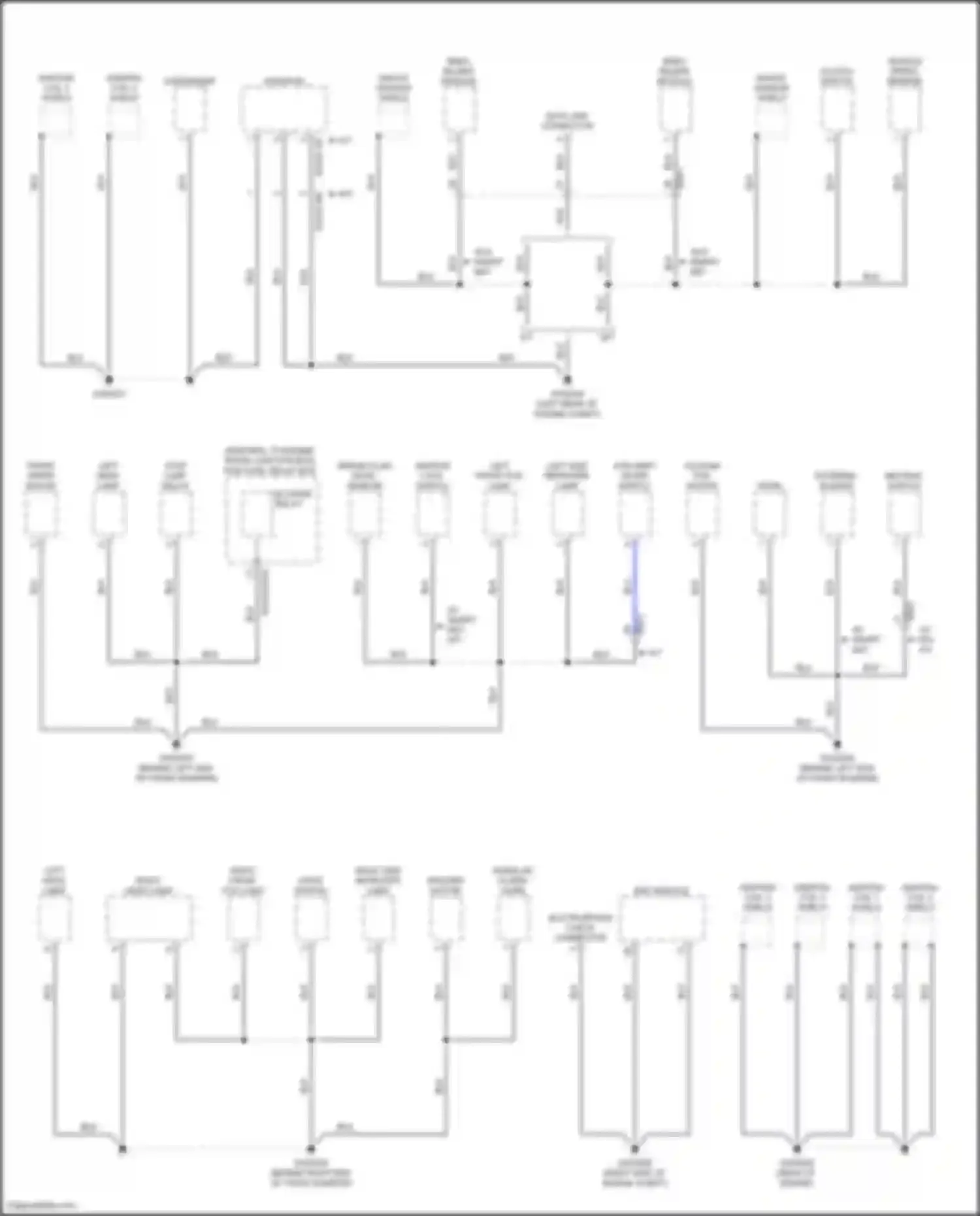 Wiring diagram ignition left lock front switch fog lamp for Kia Rio III (2011-2015) (1 of 1)