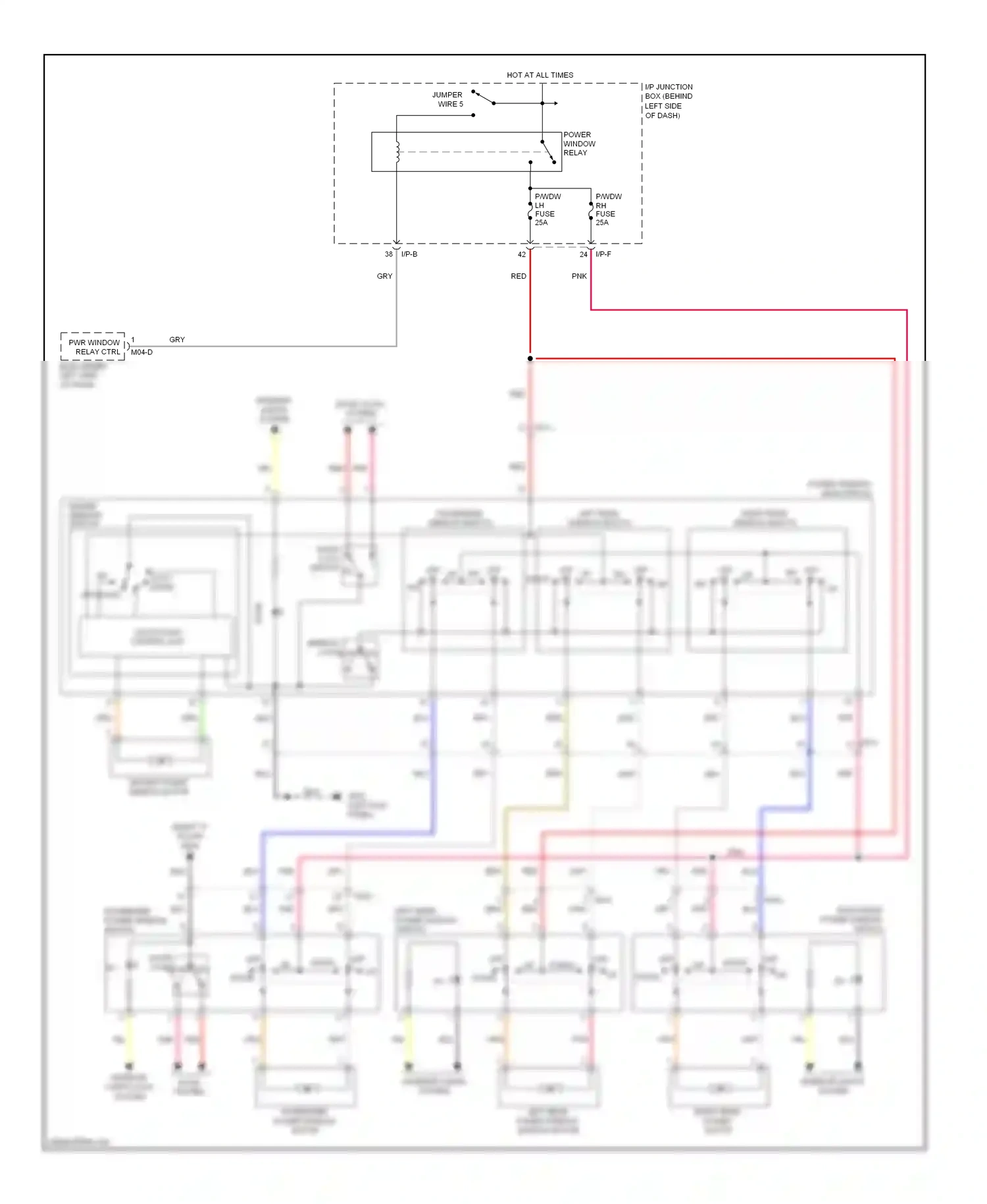 Wiring diagram interior door lights lock system system for Kia Rio III (2011-2015) (1 of 1)