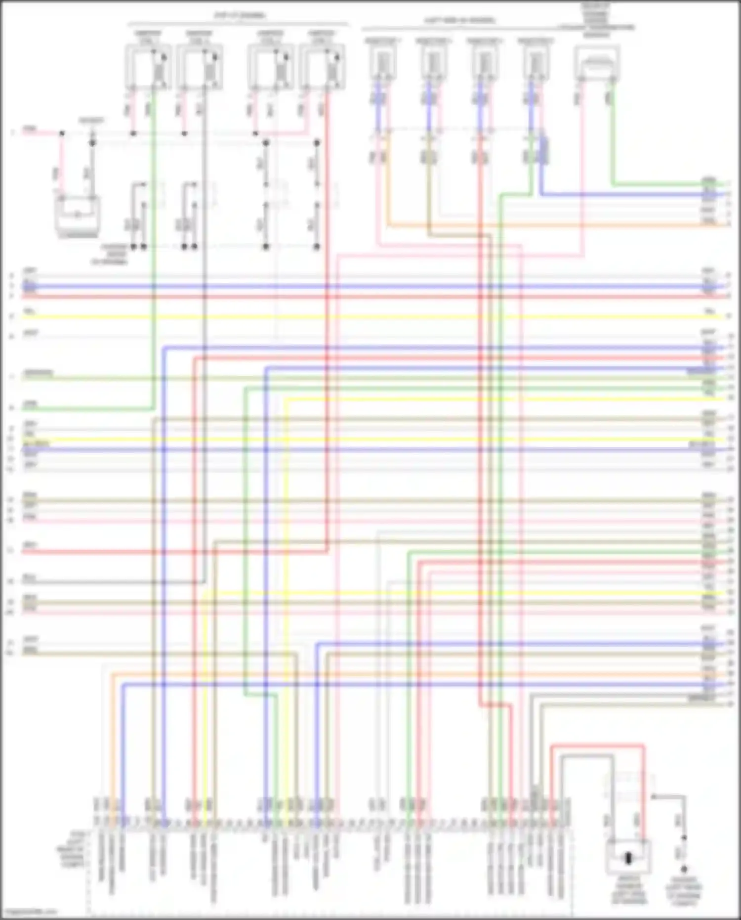 Wiring diagram knock sensor for Kia Rio III (2011-2015) (1 of 2)