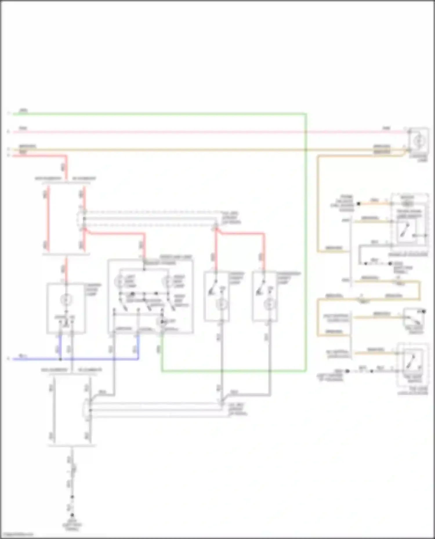 Wiring diagram left map switch for Kia Rio III (2011-2015) (1 of 1)