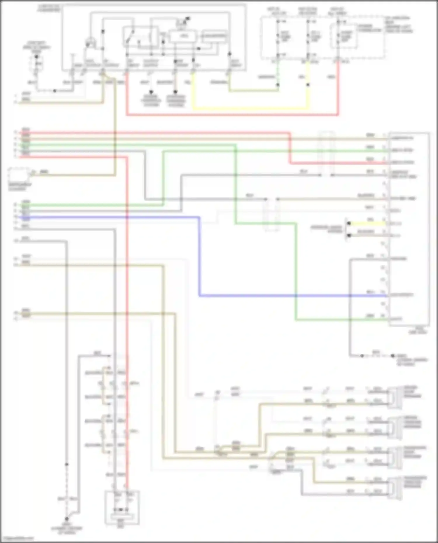 Wiring diagram passenger tweeter speaker for Kia Rio III (2011-2015) (2 of 4)