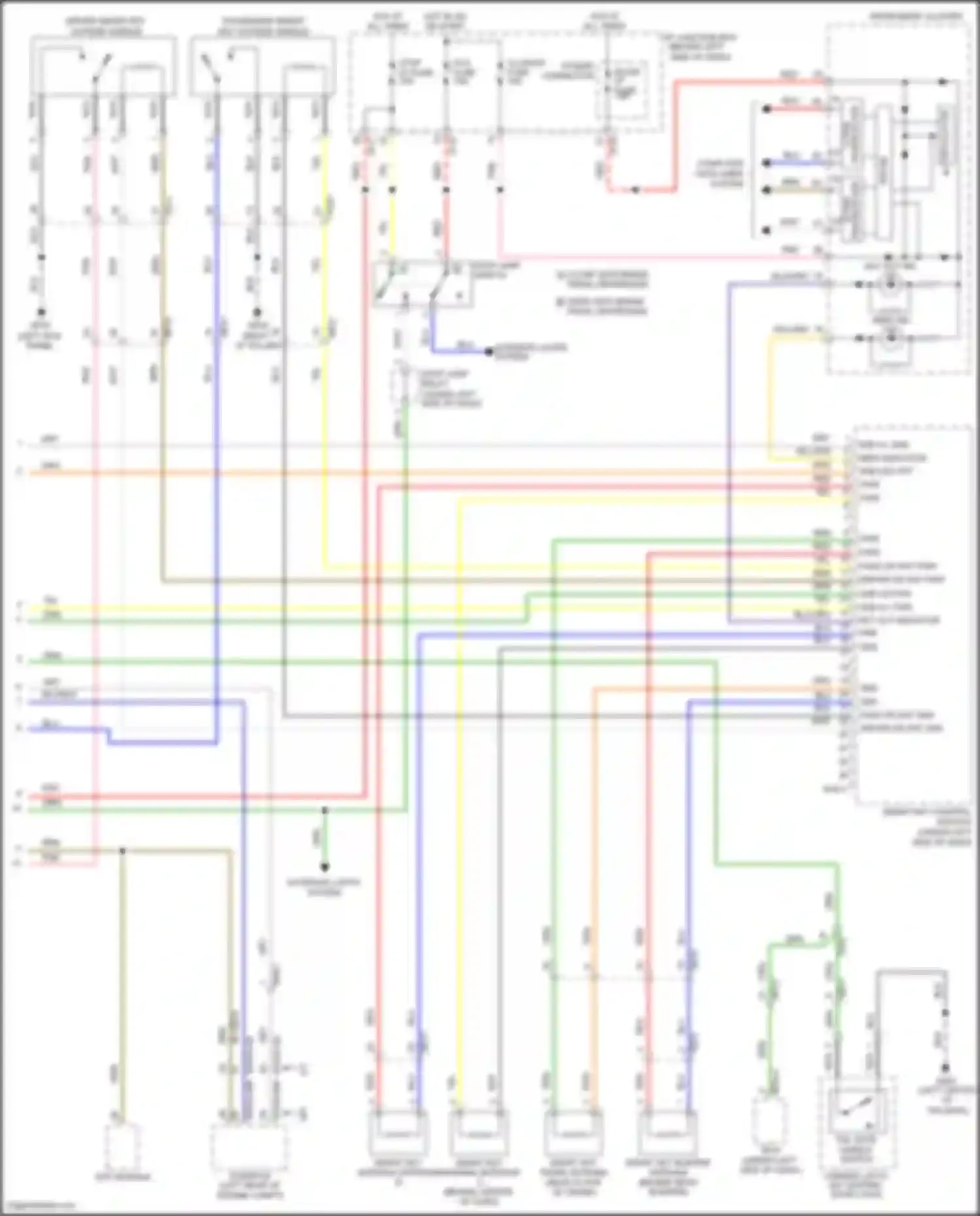Wiring diagram smart key bumper antenna for Kia Rio III (2011-2015) (1 of 1)
