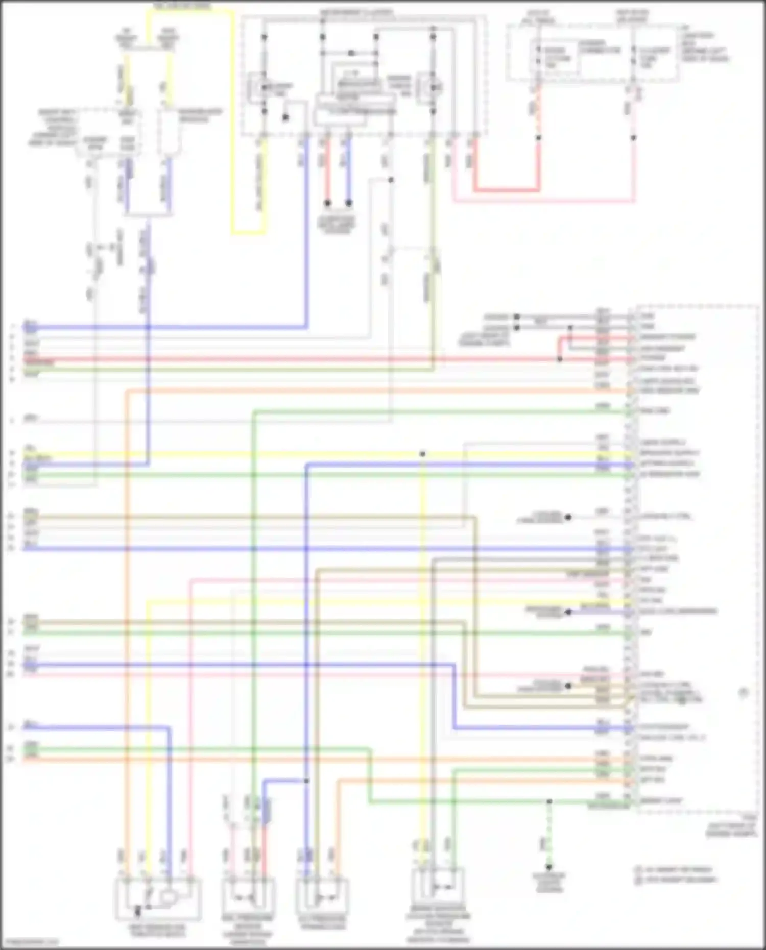 Wiring diagram smart key control module (under left side for Kia Rio III (2011-2015) (1 of 2)
