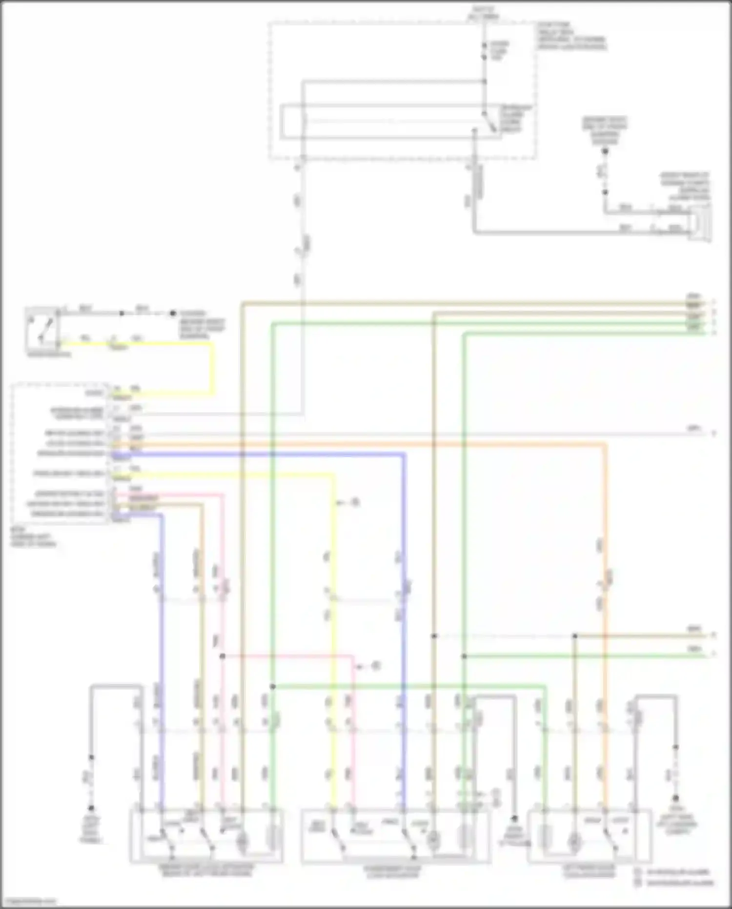 Wiring diagram unlk lock for Kia Rio III (2011-2015) (1 of 2)