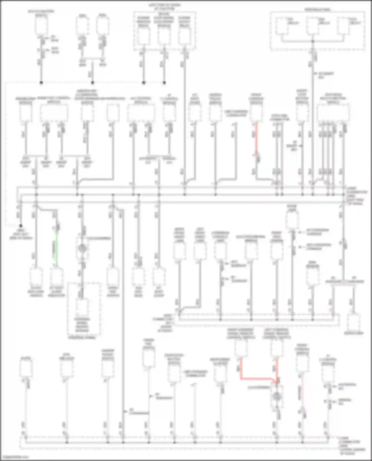 Rio Kia IV facelift (2020-2024): Ground distribution circuit (1 of 4)
