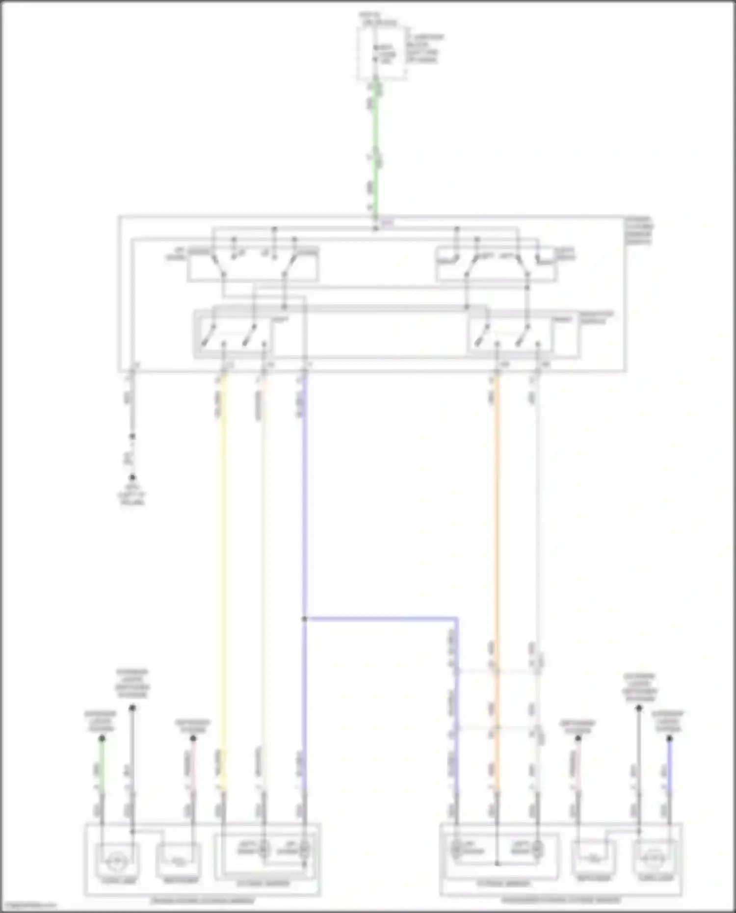 Rio Kia IV facelift (2020-2024): Power mirror circuit
