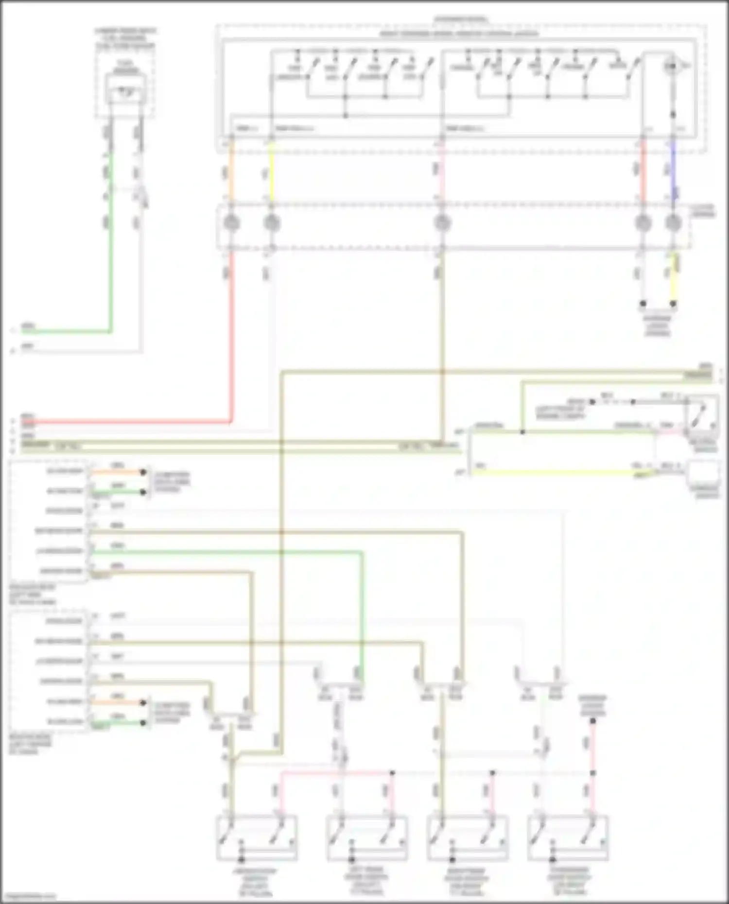 Wiring diagram driver door switch for Kia Rio IV facelift (2020-2024) (3 of 4)