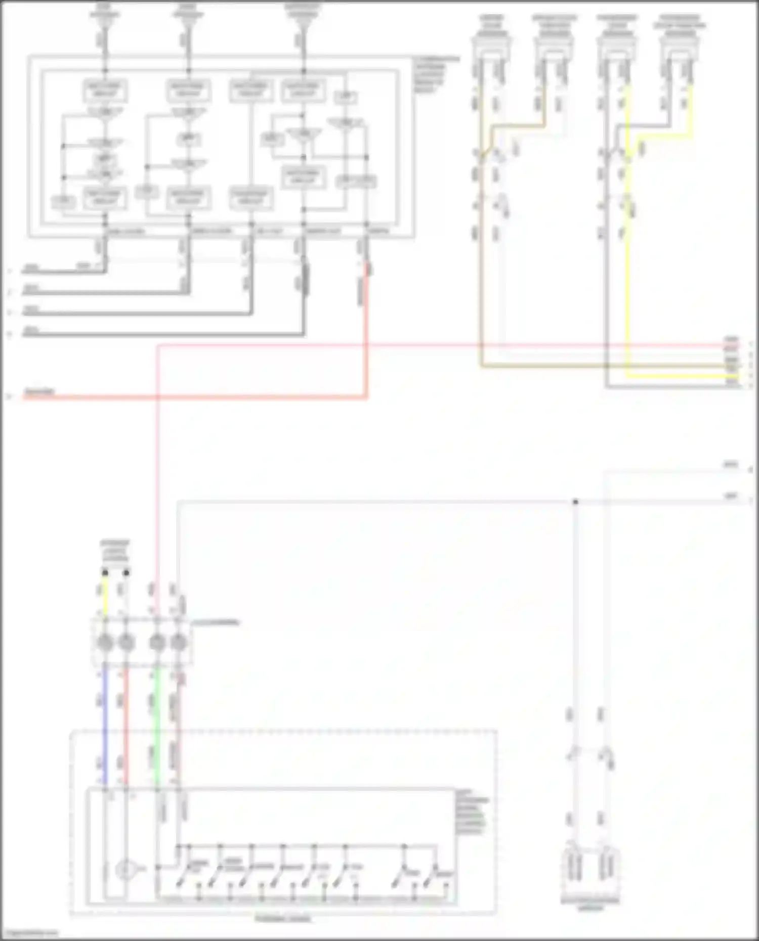Wiring diagram left steering wheel remote control switch for Kia Rio IV facelift (2020-2024) (3 of 3)