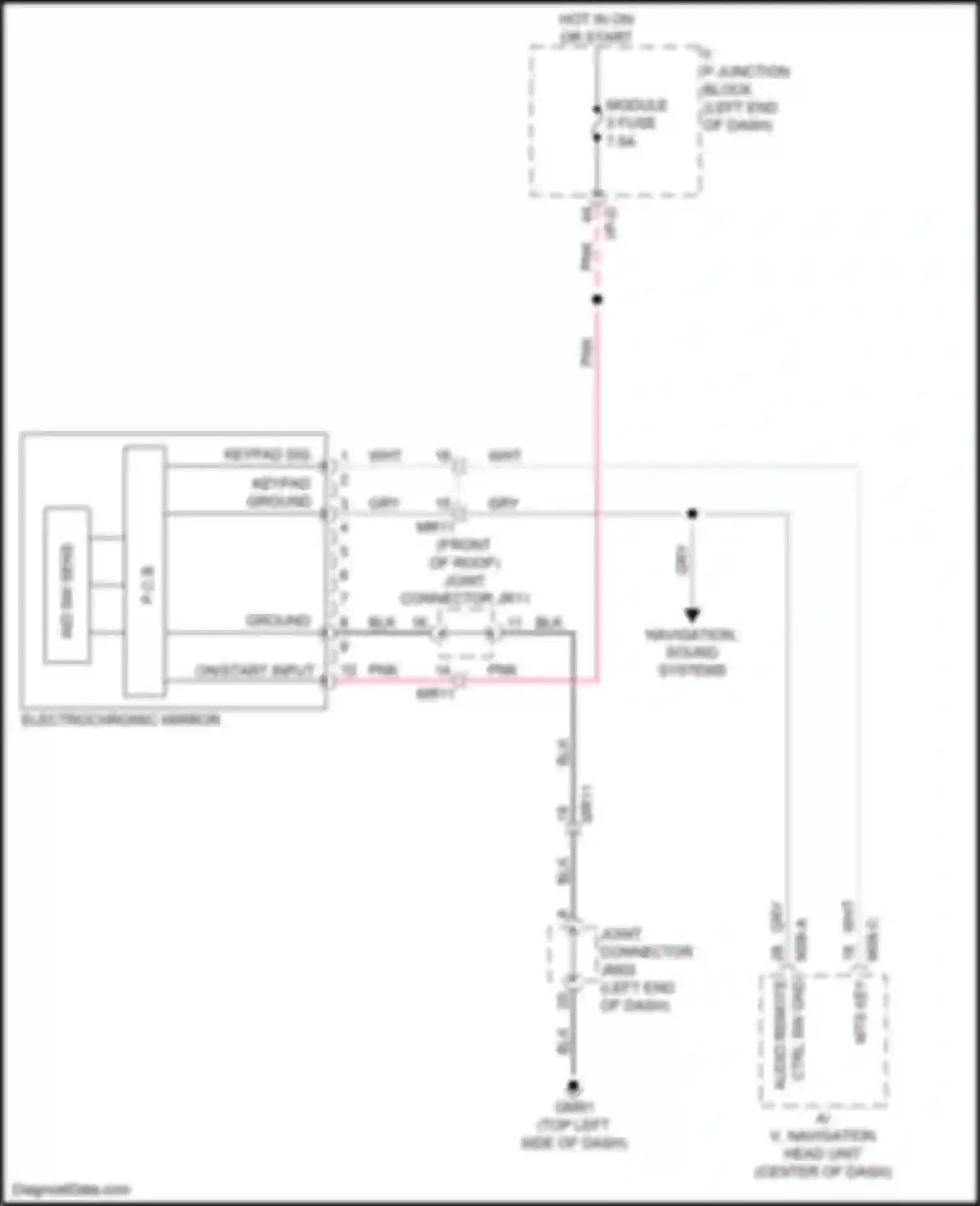 Wiring diagram audio remote- for Kia Rio IV (2017-2020) (1 of 1)