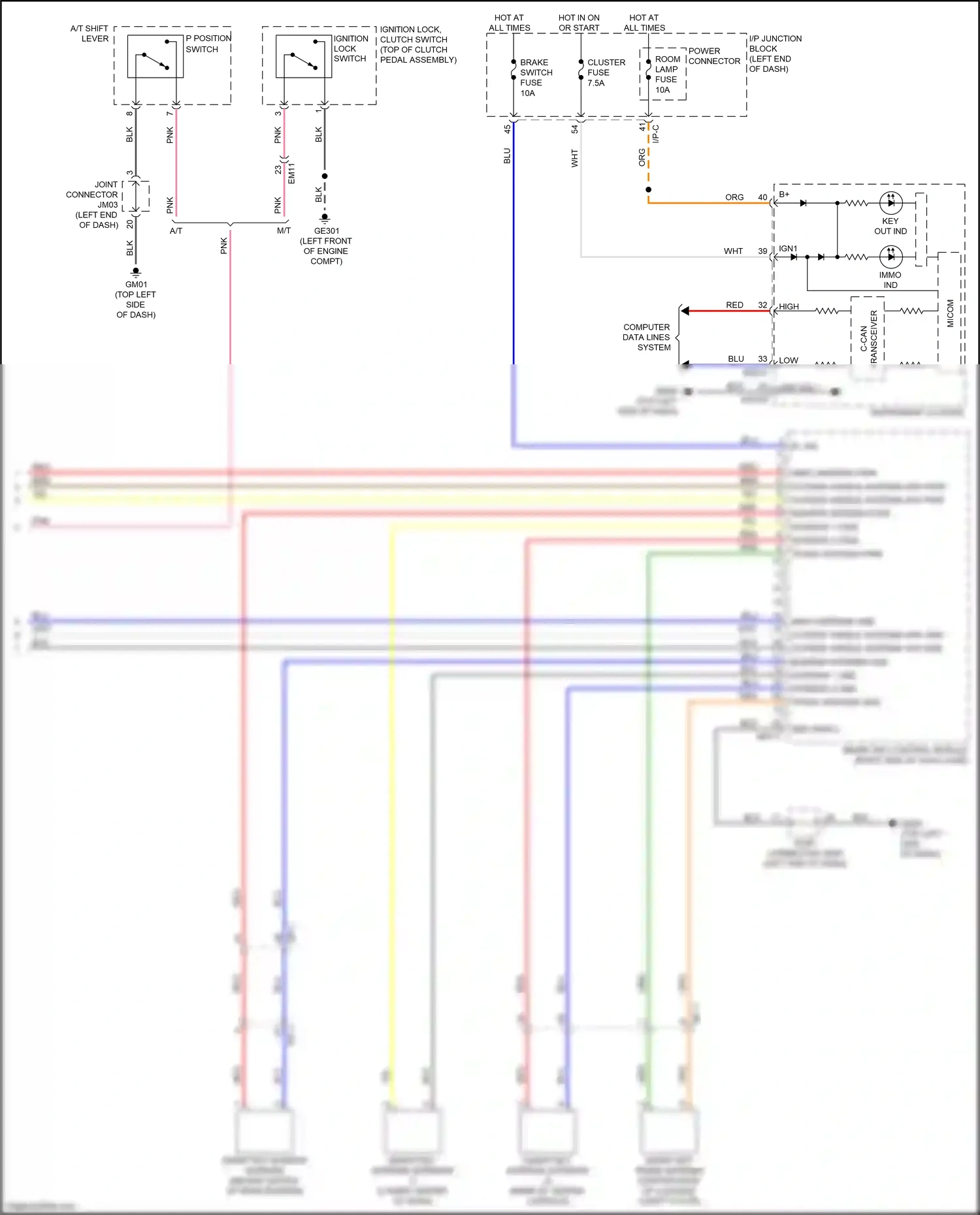 Kia Rio IV (2017-2020) c-can wiring diagram  (4 of 7)